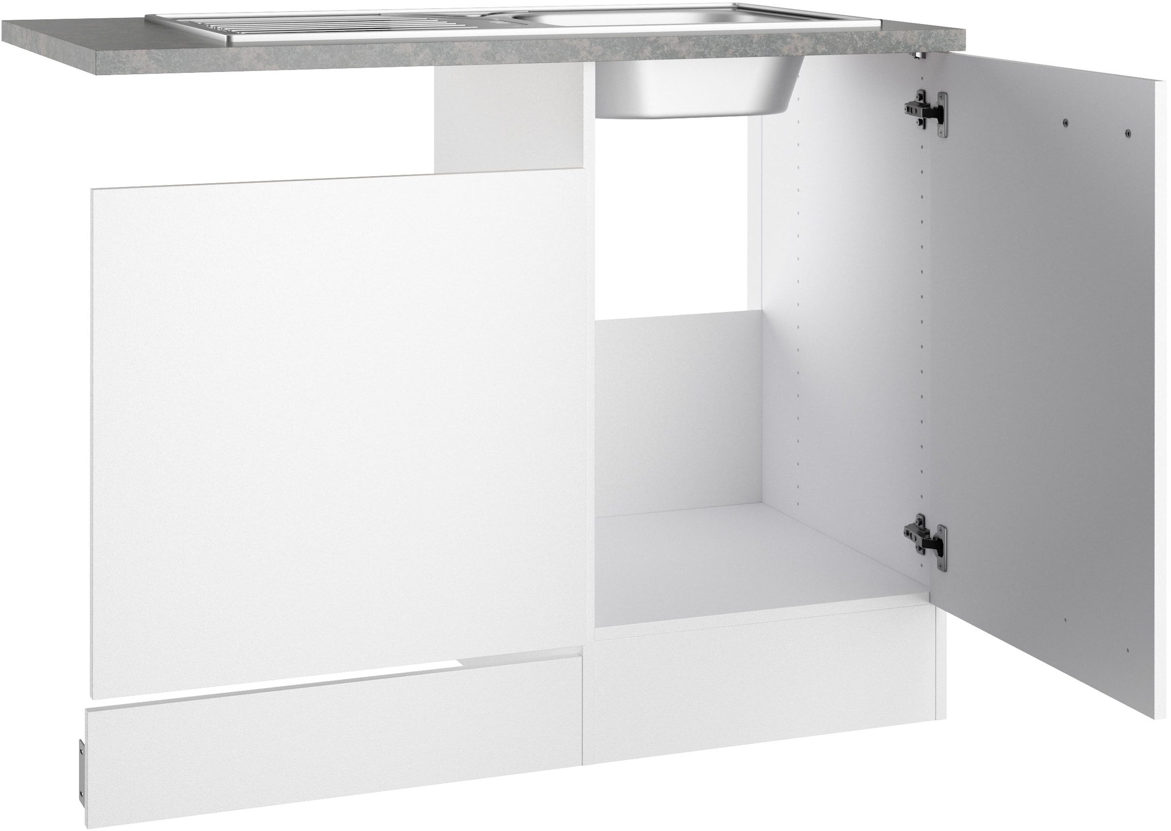 OPTIFIT Spülenschrank »OPTImulti« Breite 110 cm, mit 1 Tür u. Blende f. Geschirrspüler, Einbauspüle
