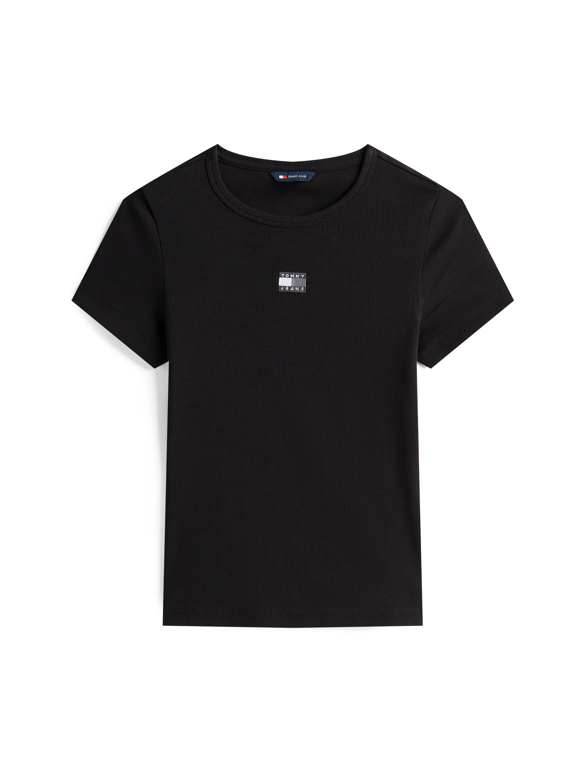Tommy Jeans T-Shirt »TJW SLIM BADGE RIB TEE«, in Rippoptik