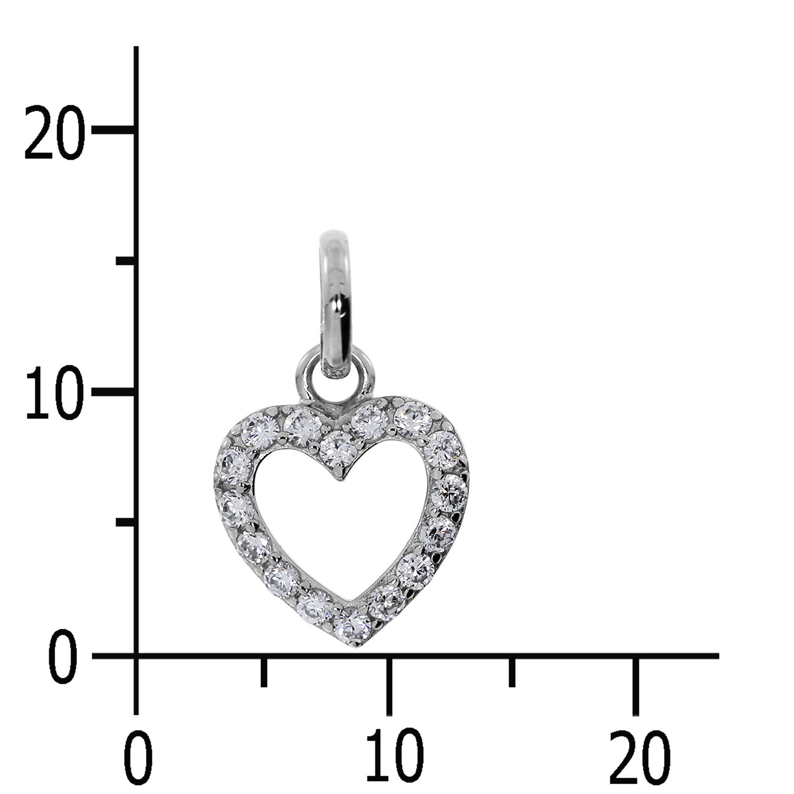 OSTSEE-SCHMUCK Kettenanhänger »- Herz - Silber 925/000 - Zirkonia«