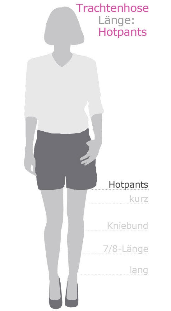 Nübler Trachtenlederhose »Lederhose Hotpant Tamara«