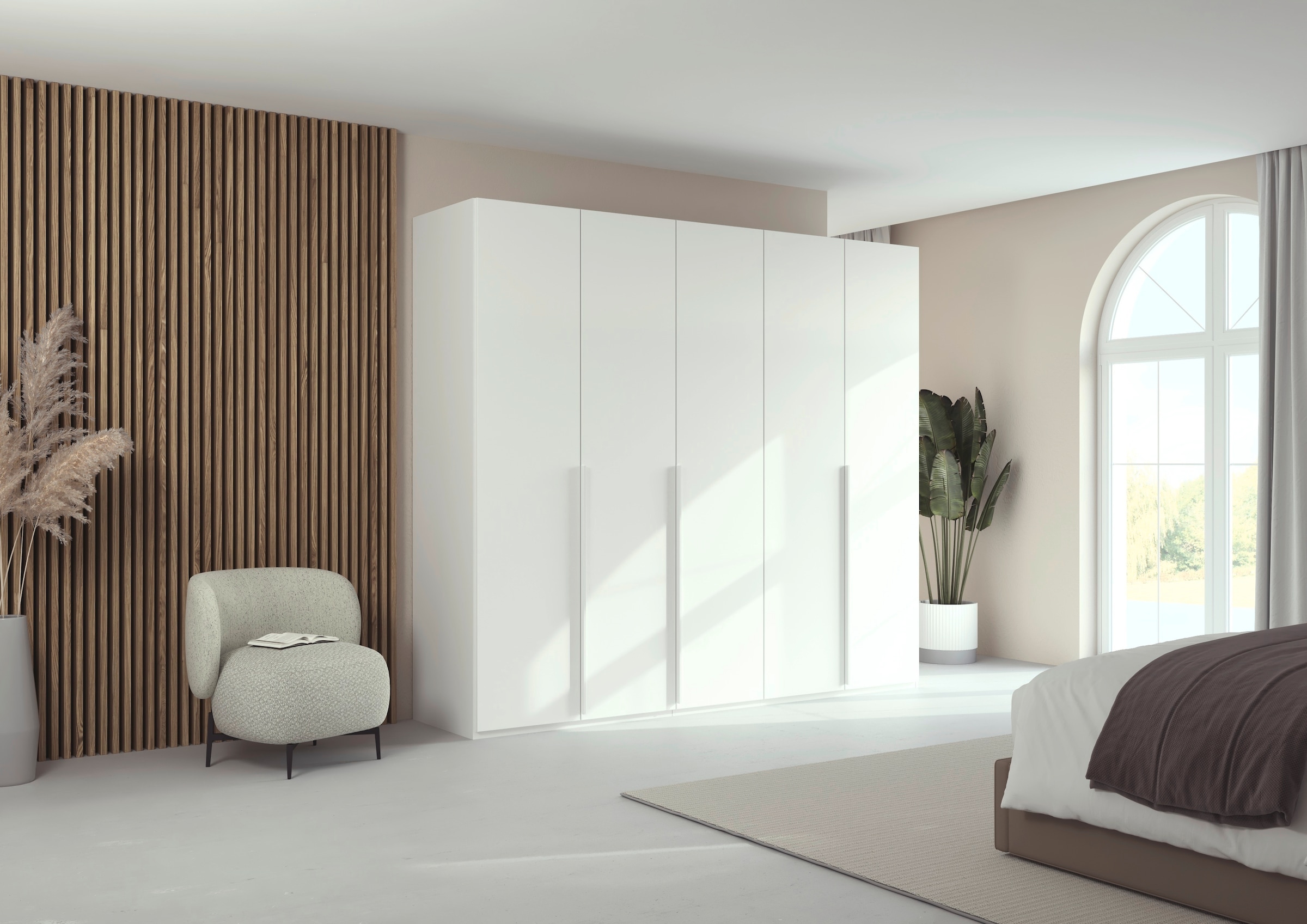 LeGer Home by Lena Gercke Kleiderschrank »Schrank Garderobe Ankleide Schlafzimmer Flur Serina«, (in 3 verschiedenen Ausstattungen BASIC/CLASSIC/PREMIUM), in 6 Breiten (101 - 401 cm) mit Front Glas oder Dekor MADE IN GERMANY