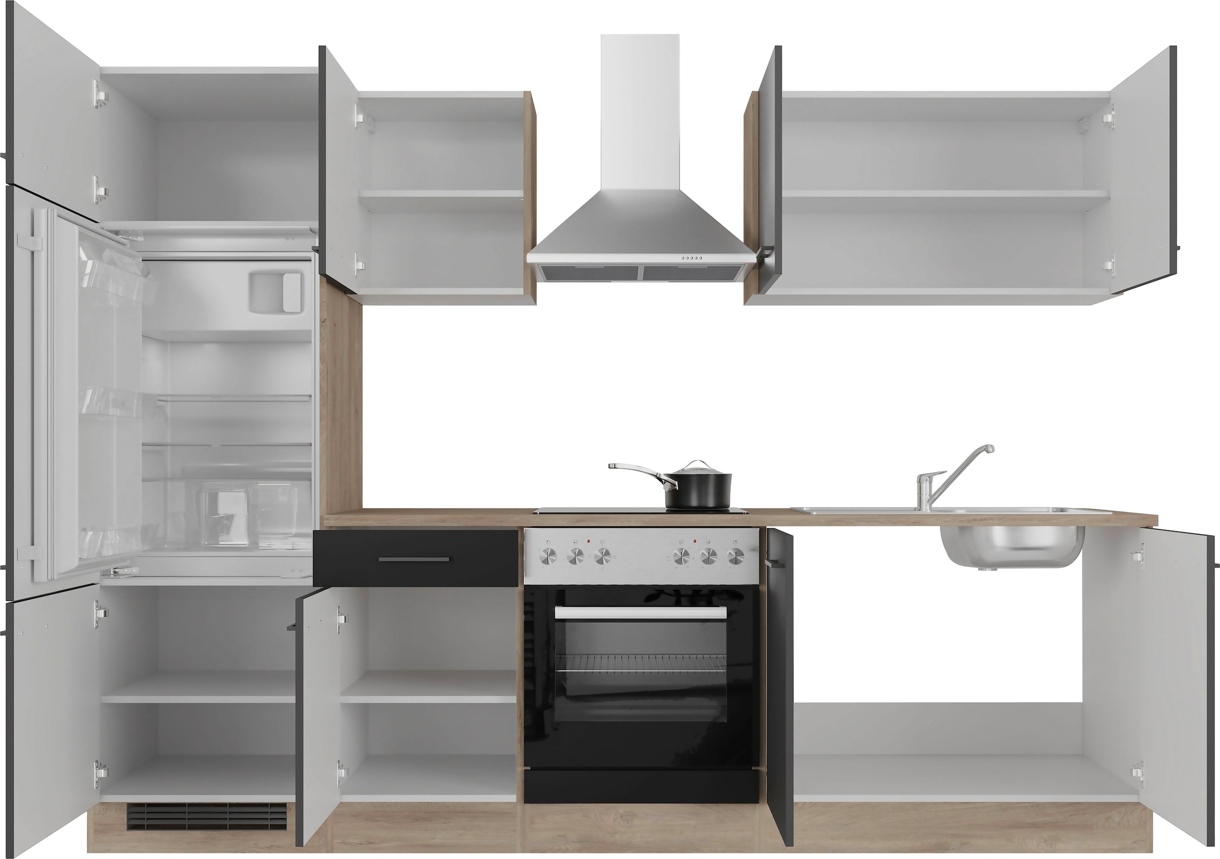 Flex-Well Küche »Capri«, mit und ohne E-Geräten erhältlich, Gesamtbreite  270 cm kaufen online bei OTTO