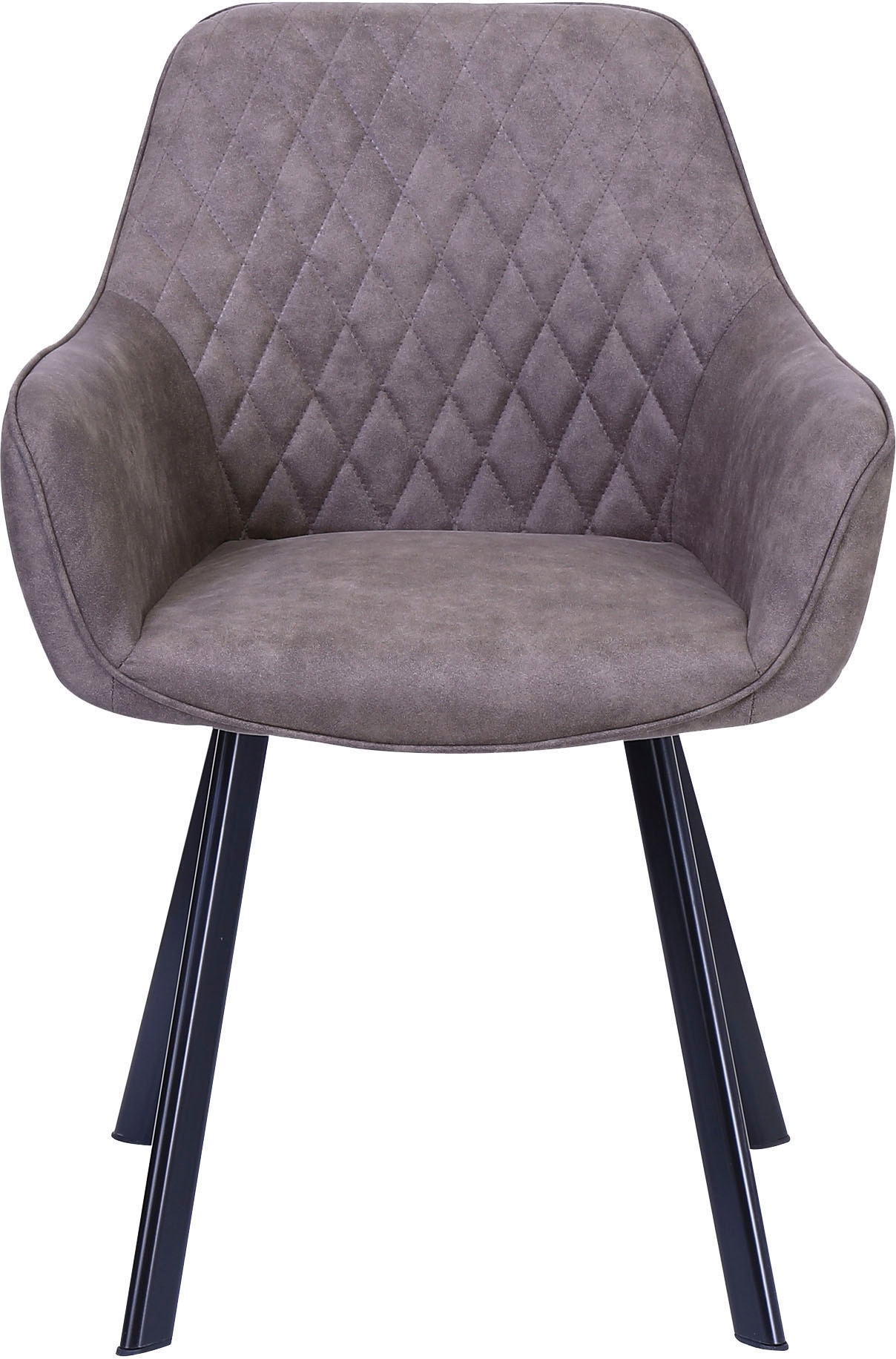 SalesFever Armlehnstuhl »Cardiff Bequemer Esszimmerstuhl« (Set) 2 Stk.Edles Doppelset: Rückenlehnen mit charmanter Rautensteppung