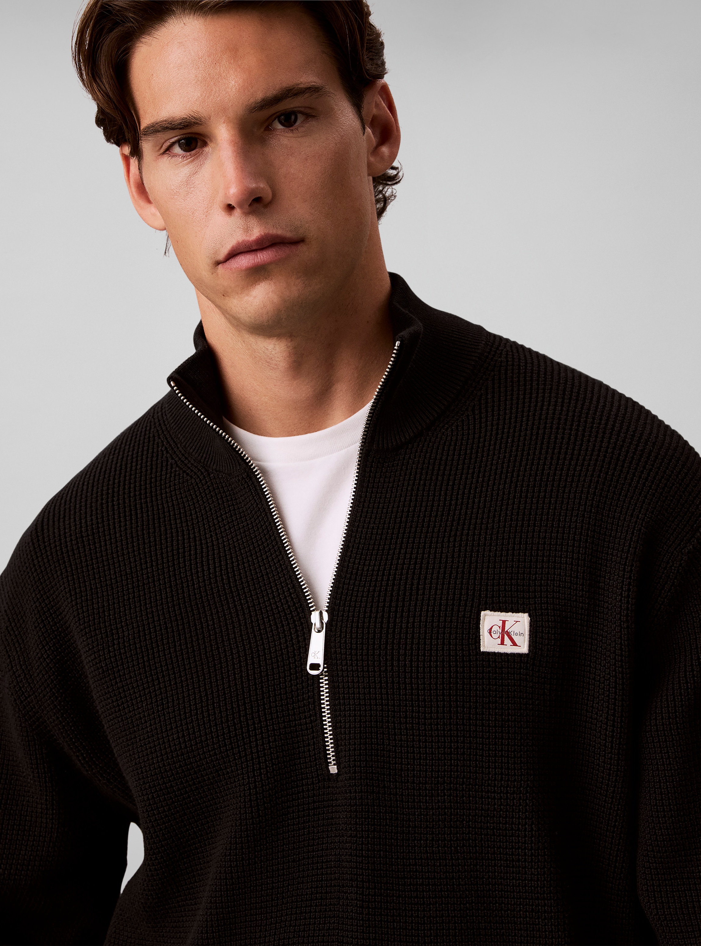 Calvin Klein Jeans Troyer Regular fit mit Troyerkragen