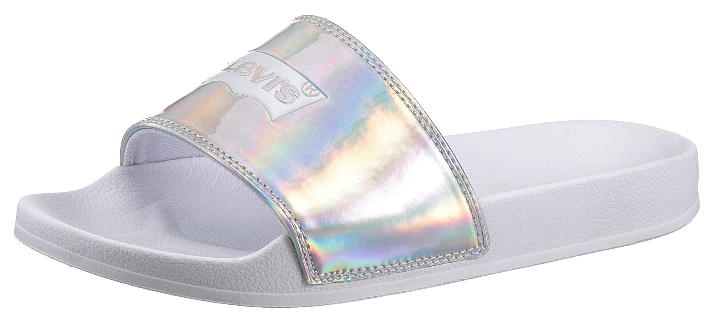 Levi's® Badepantolette »June Batwing S«, in irisierender Optik