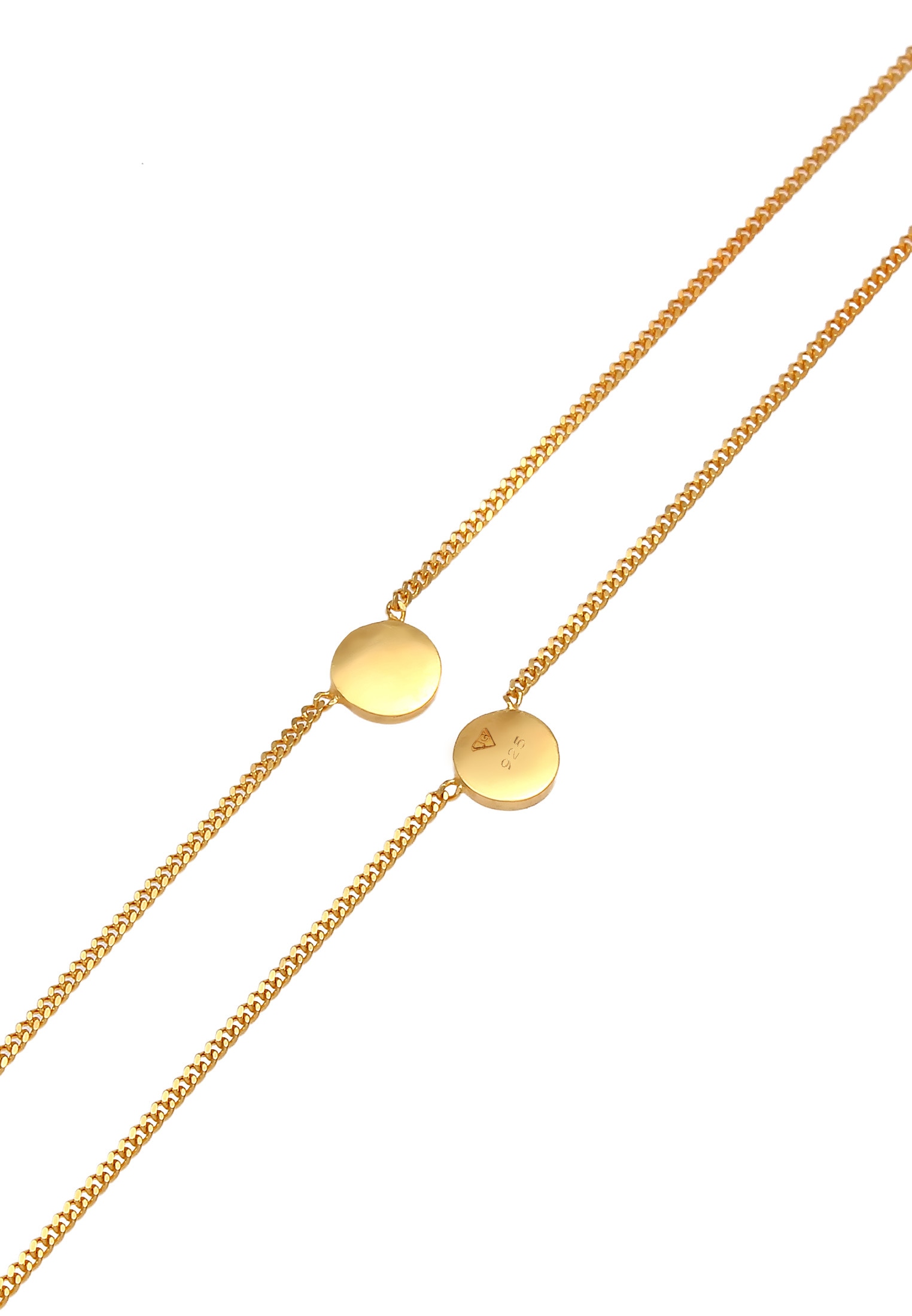 Elli Choker »Halskette Choker Layering Disc Kreis Geo 925 Silber«
