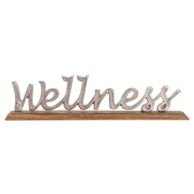 my home Deko-Schriftzug »Wellness«, (1 St.), aus Metall, auf Holz bei OTTO