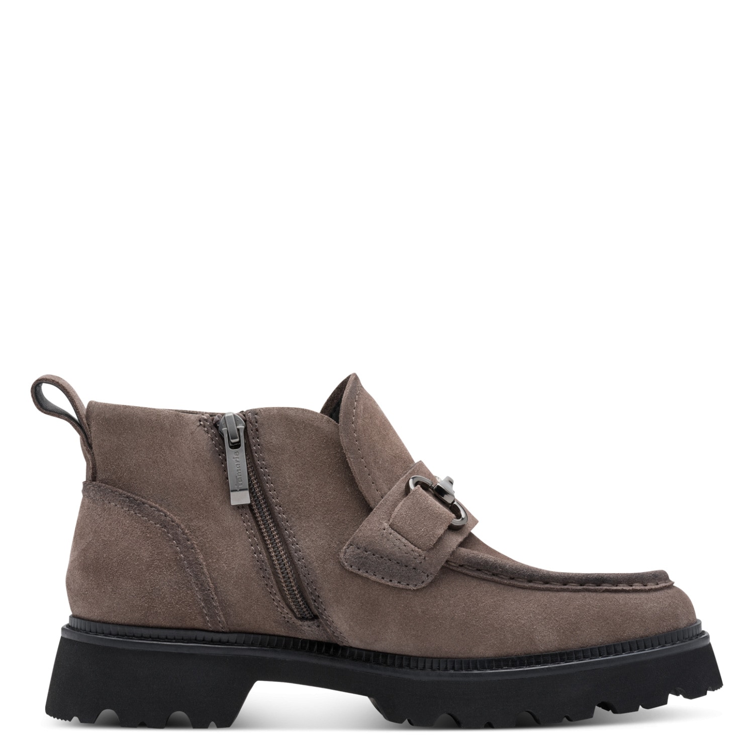 Tamaris Stiefelette  Blockabsatz, Ankleboots in Loafer-Optik, mit Zierschnalle