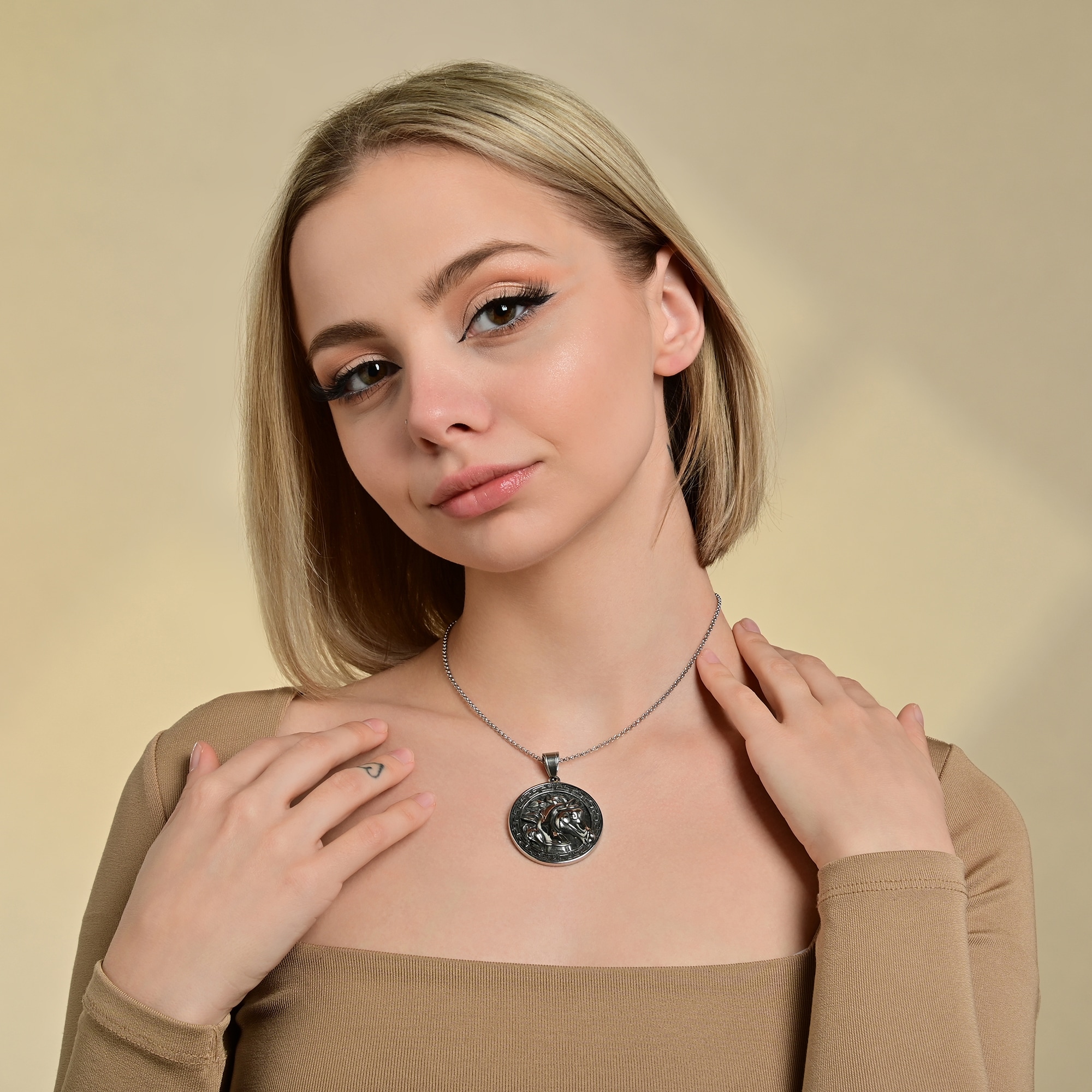 Adelia´s Kettenanhänger »Unisex Anhänger ¿ Pferd Gravuranhänger aus Edelstahl«