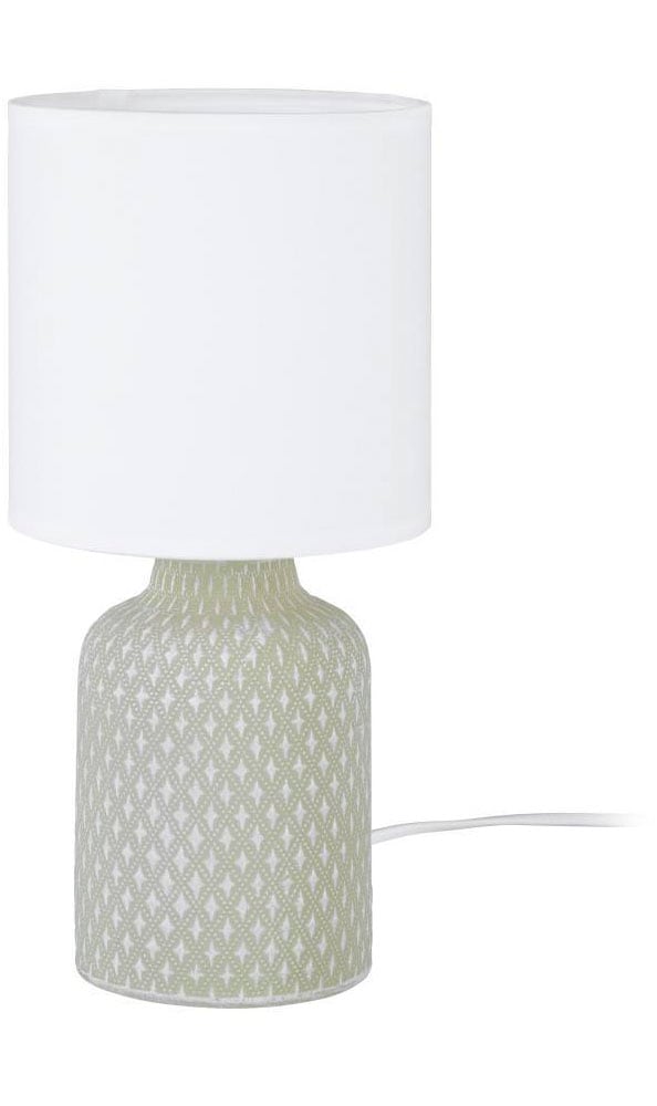 EGLO Tischleuchte »BELLARIVA«, 1 flammig, Leuchtmittel E14 | ohne Leuchtmittel, H 32 cm, Tischlampe, weiß grau, Nachttischleuchte, Lampe, Boho, Skandi