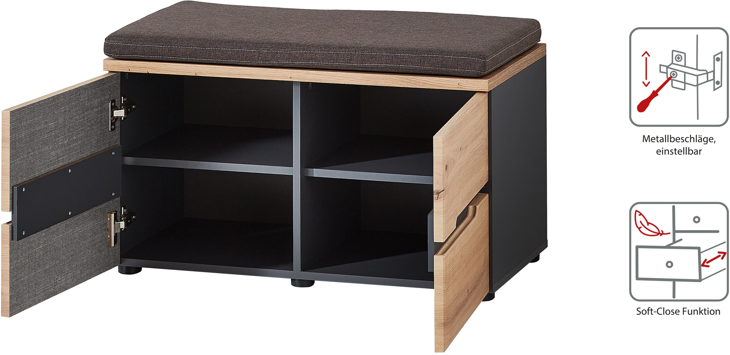 Innostyle Garderoben-Set »MEMPHIS«, (Komplett-Set, 5 St.)