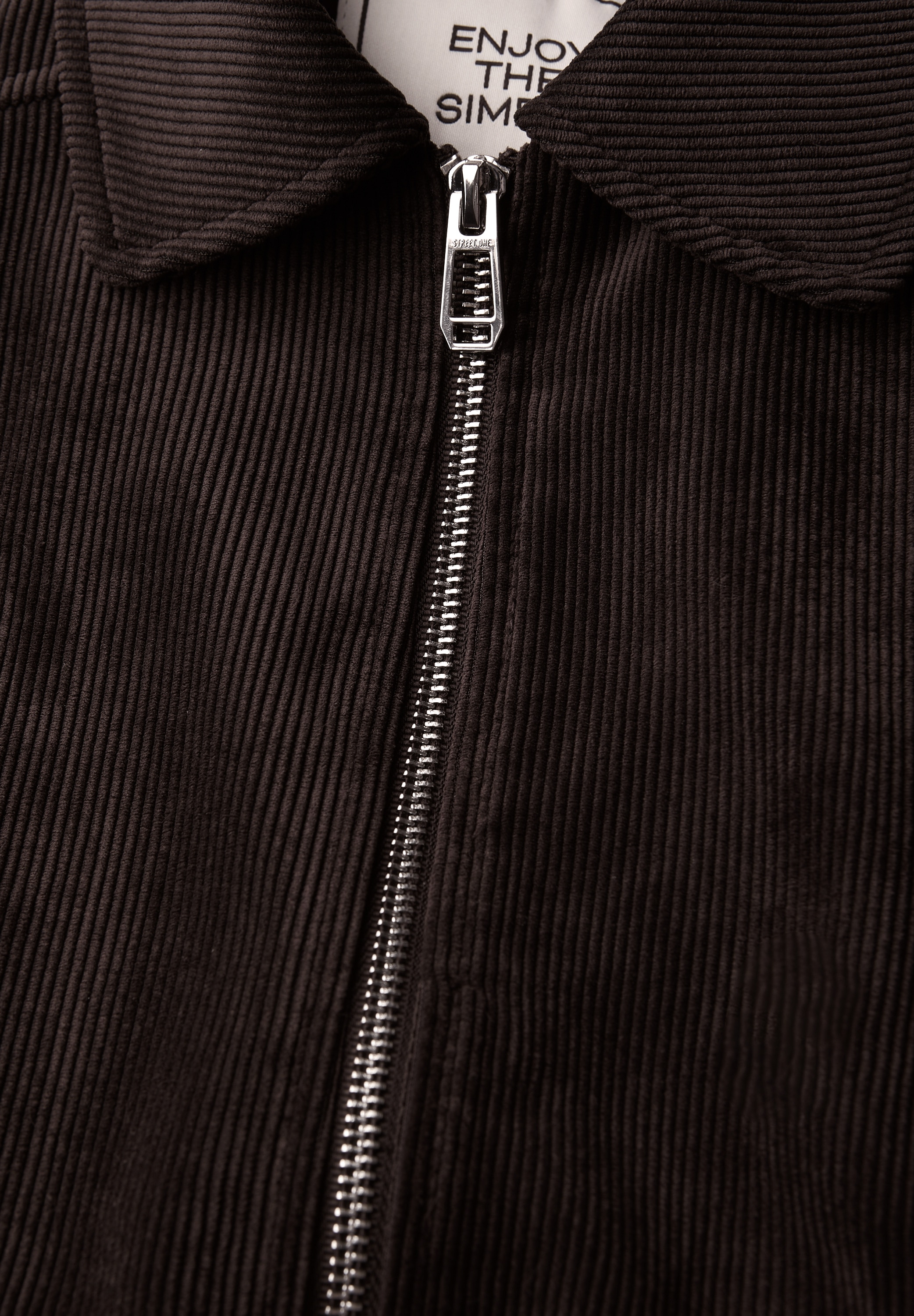STREET ONE Cordjacke »Short Corduroy«, ohne Kapuze, im College-Style