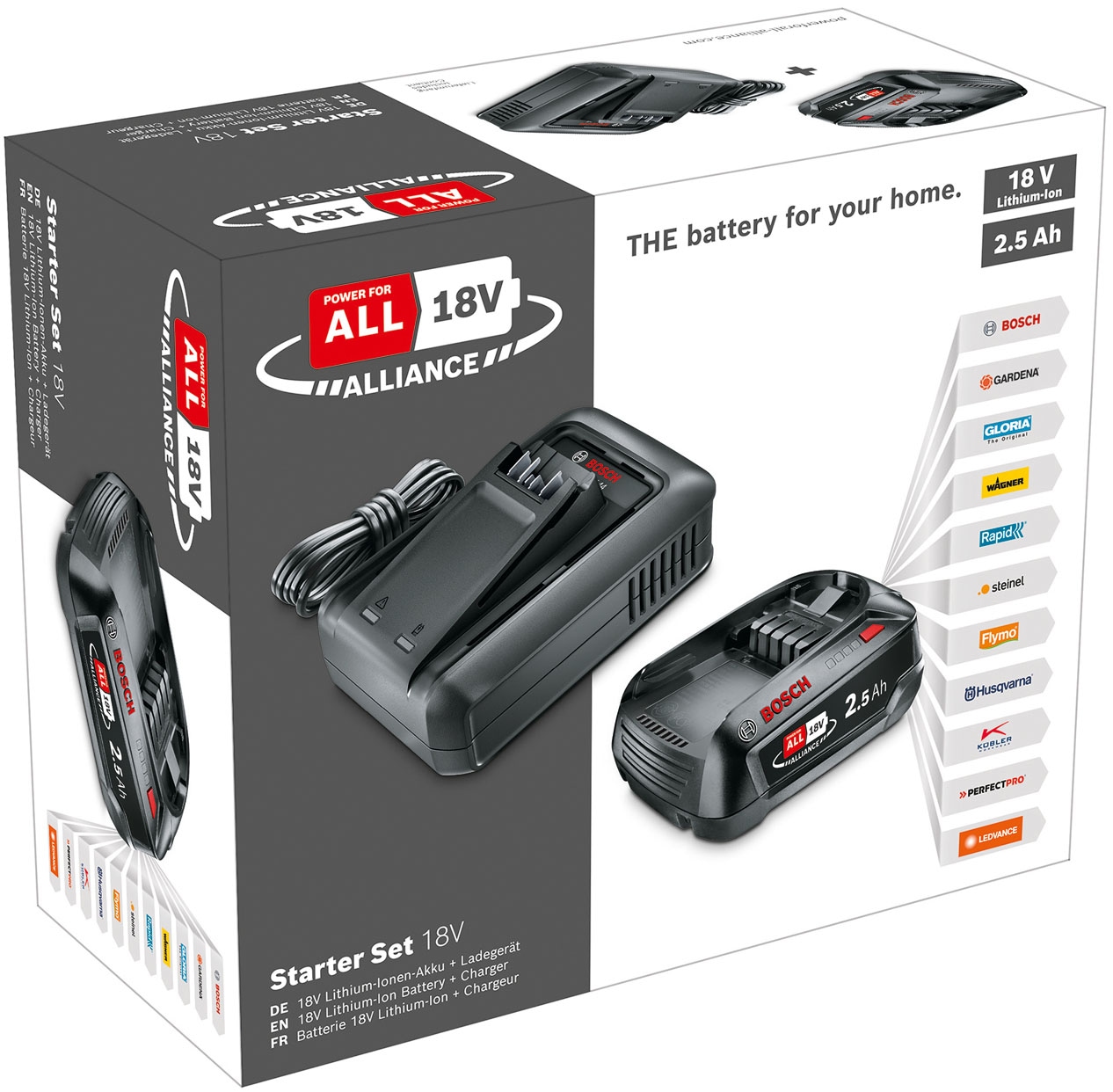 Bosch Home & Garden Akku Starter-Set »»PBA 18V 2.5Ah««, inkl. Ladegerät