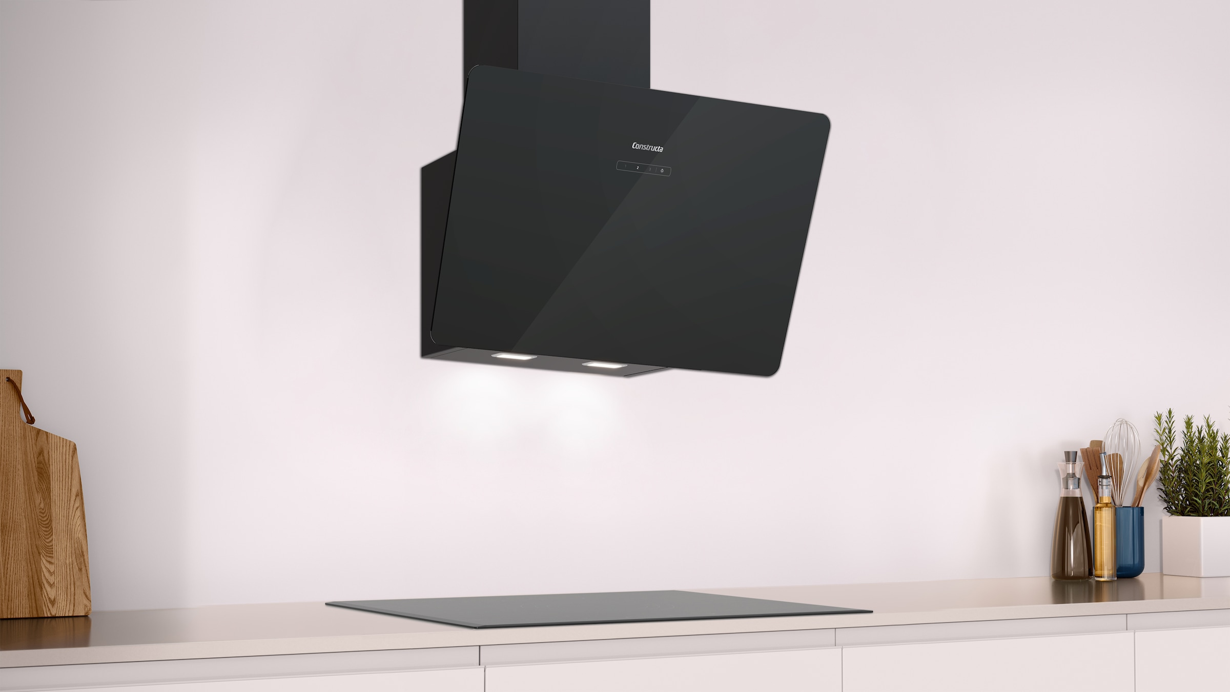 Constructa Kopffreihaube »CD686867« Touch-Bedienung und langlebiger Metall-Fettfilter