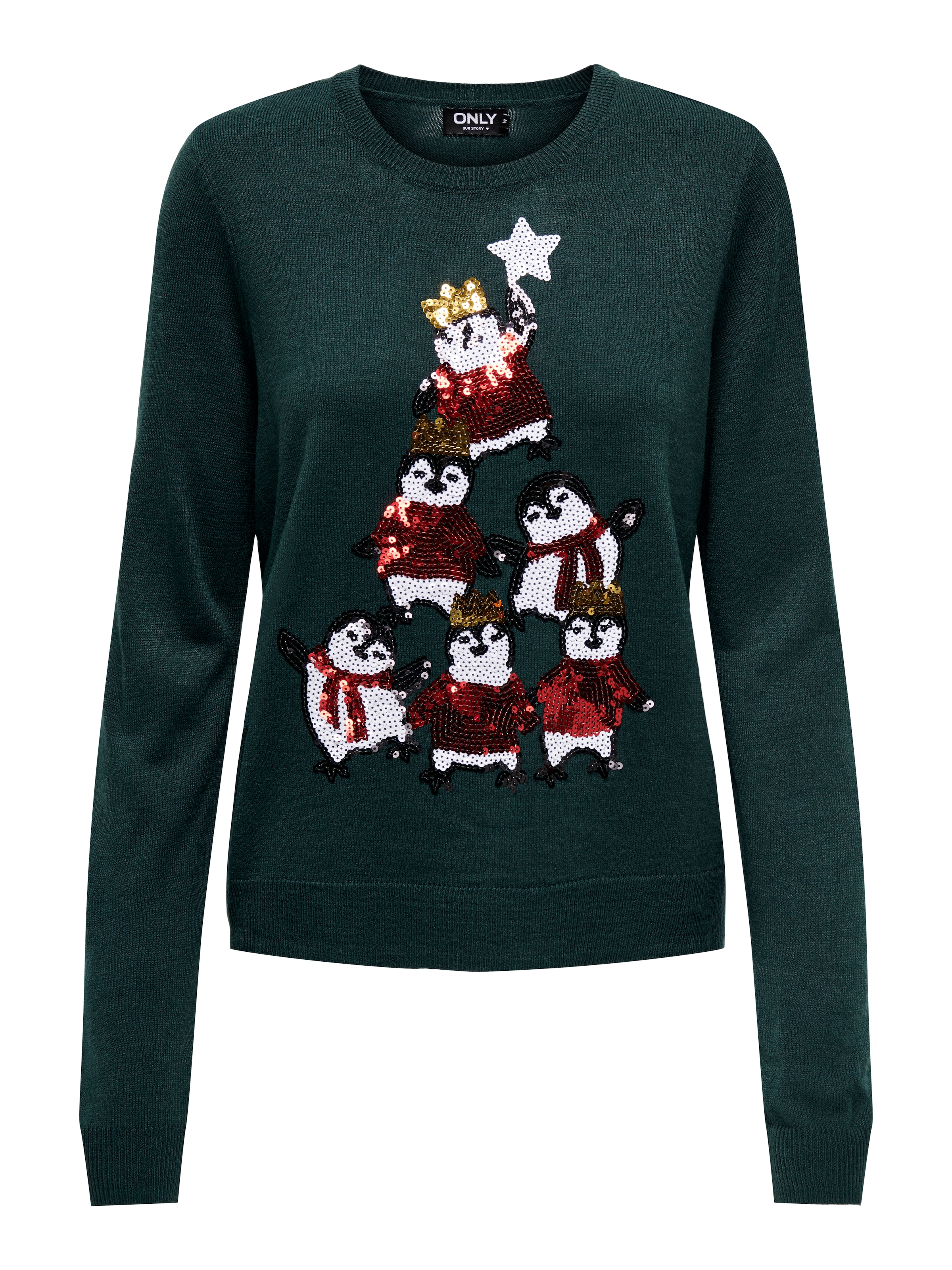 ONLY Weihnachtspullover »ONLXMAS PENGUIN TREE LS O-NECK RP KNT«