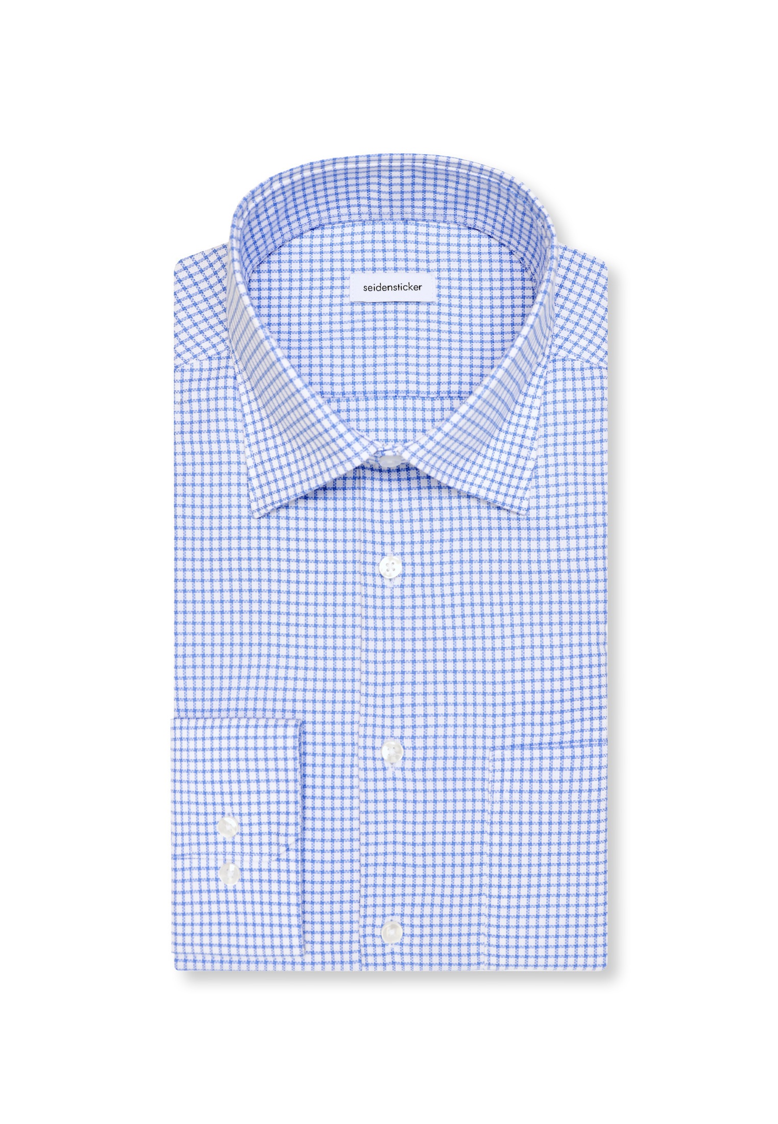 seidensticker Businesshemd »Schwarze Rose« Comfort 1/1 Covered-Button-Down-Kragen Karo