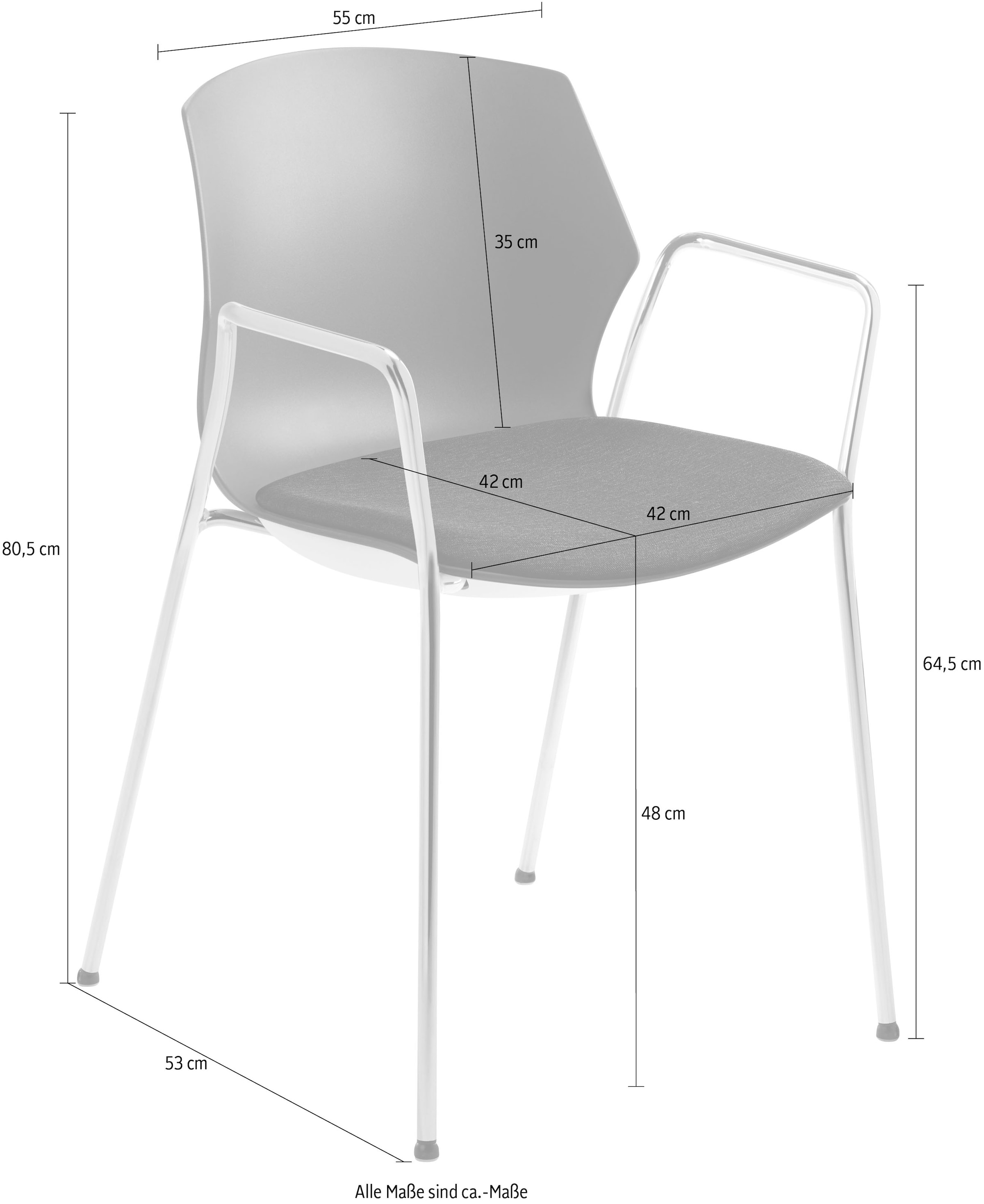 Mayer Sitzmöbel Stapelstuhl »Stapelstuhl myPRIMO« (Packung) stapelbar