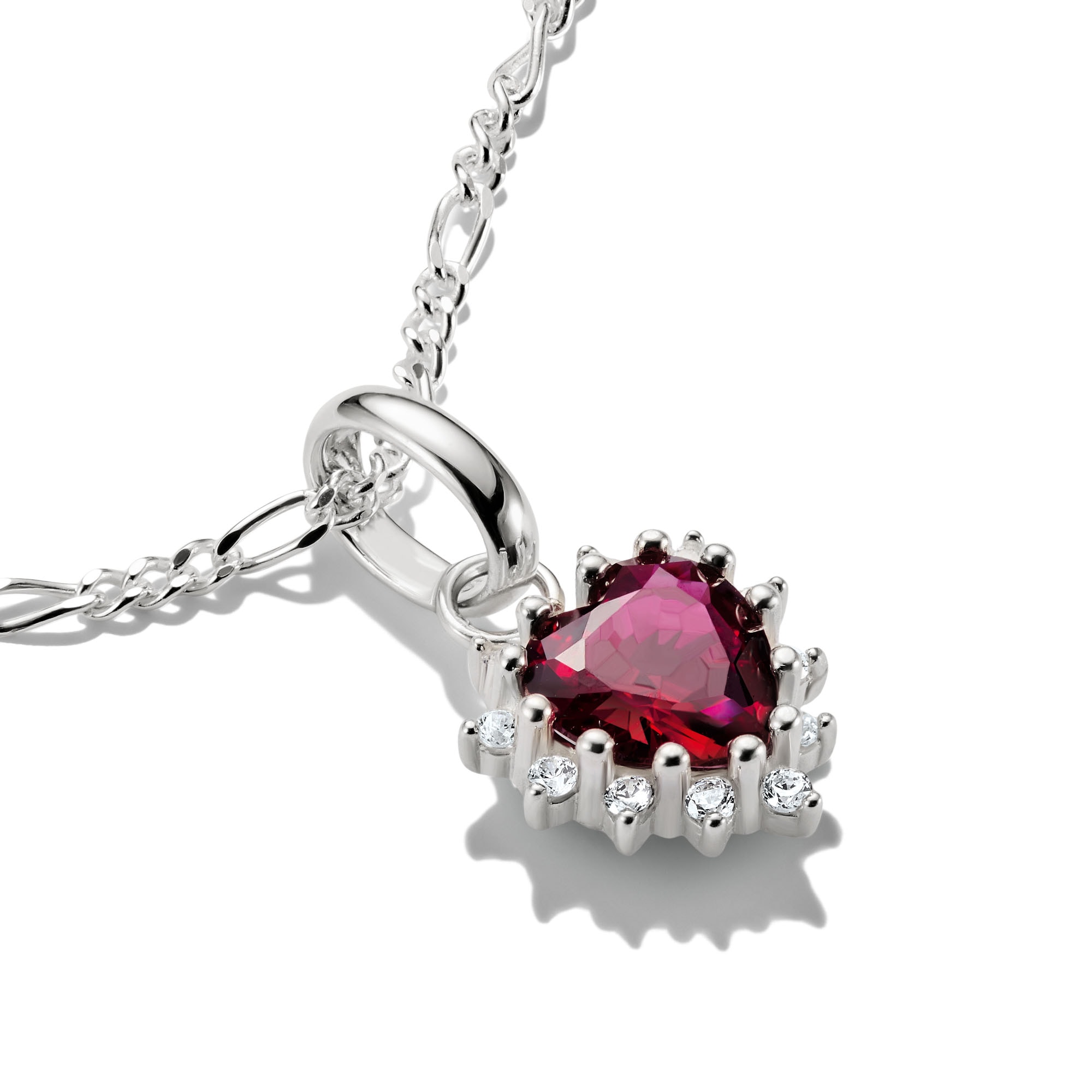 THOMAS SABO Charm Herz »True Romance Herz-Charm rot - Connect, CC1279-013-10« mit Rubin (synth.), Zirkonia (synth.)