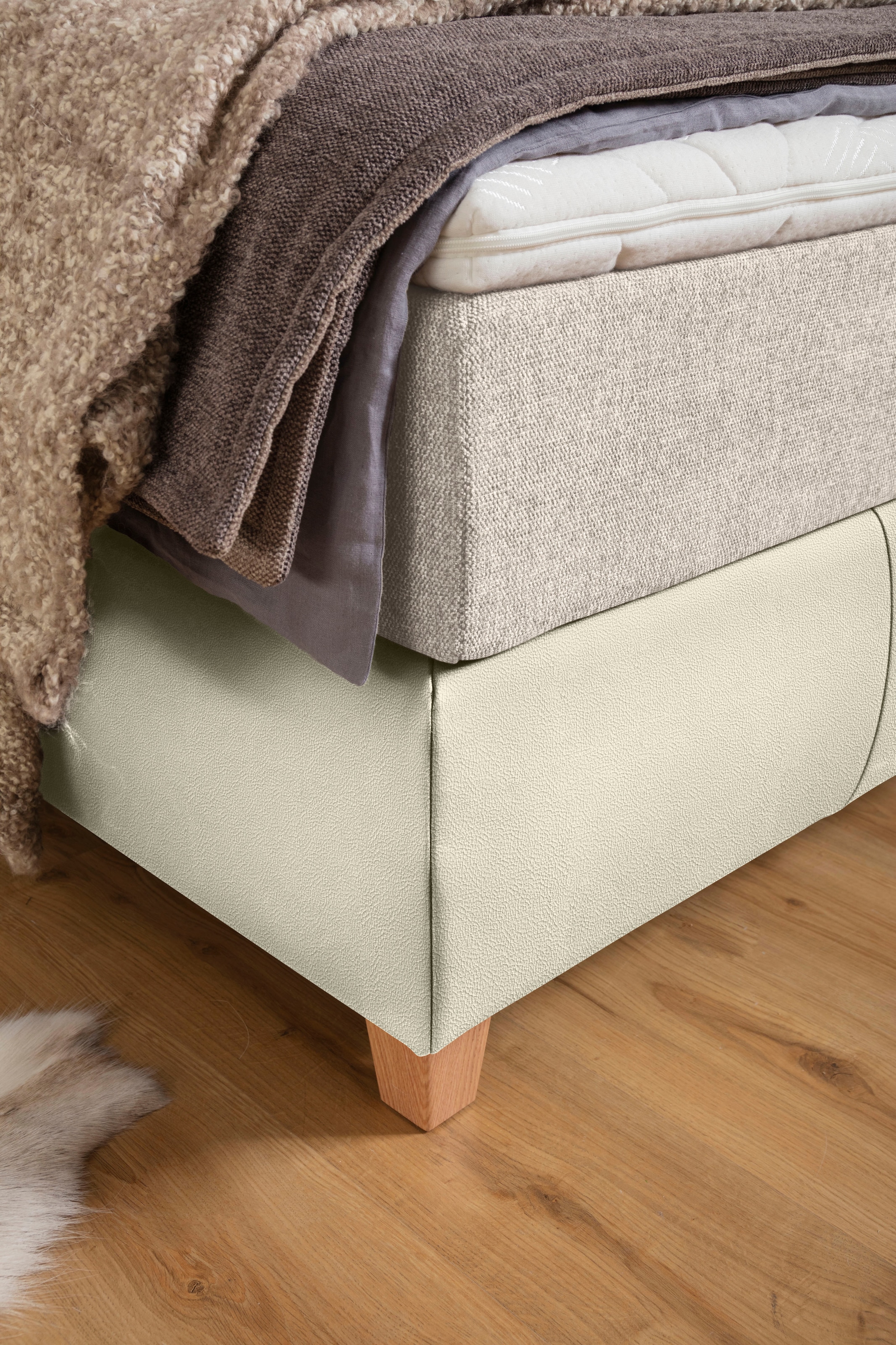 alina Boxspringbett »Luella«, ADA trendline Boxspringbett, inkl. Matratze und Viscoschaum-Topper