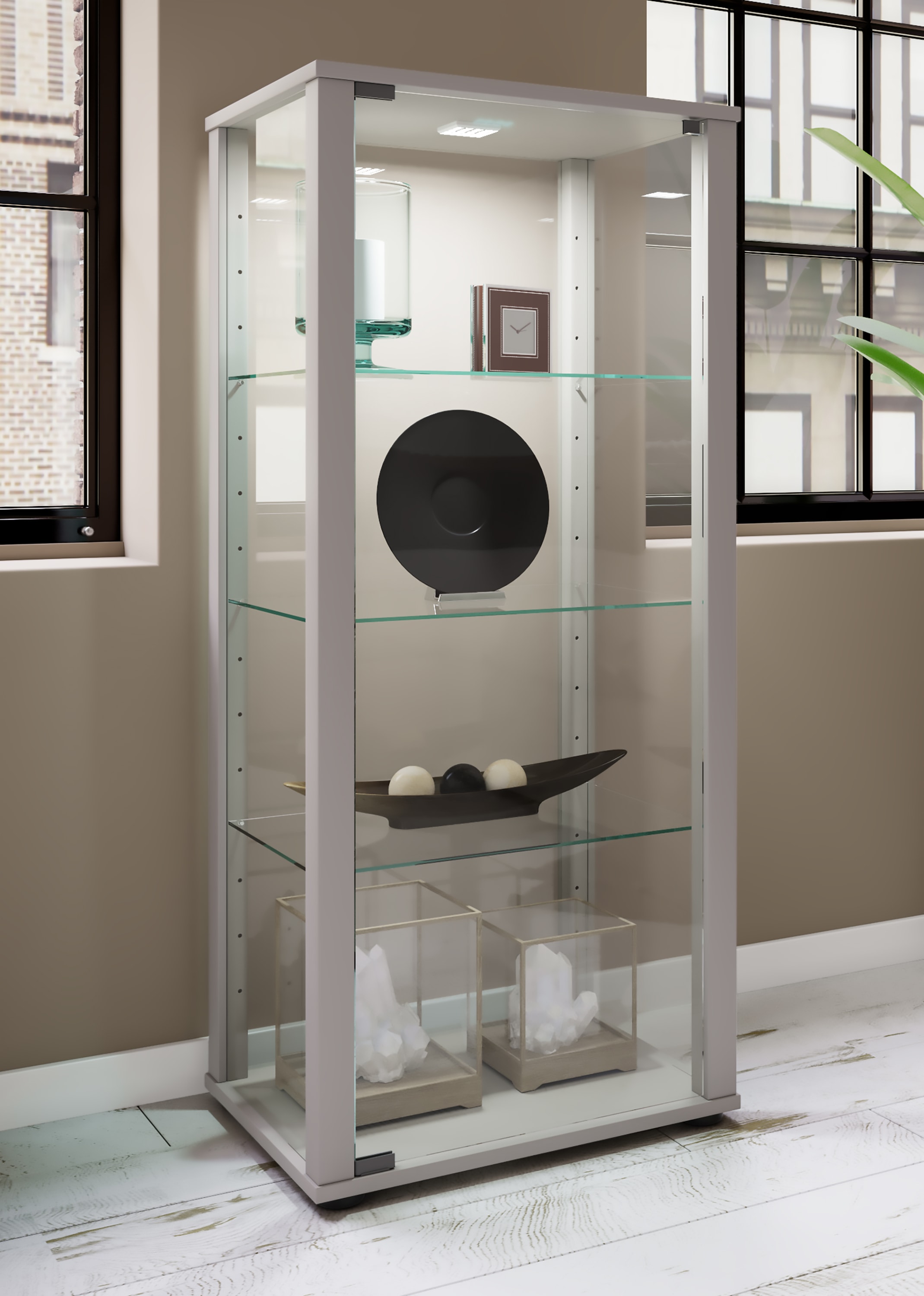 VCM Standvitrine »Holz Glas Stand Vitrine Sammelvitrine Kavisa M«
