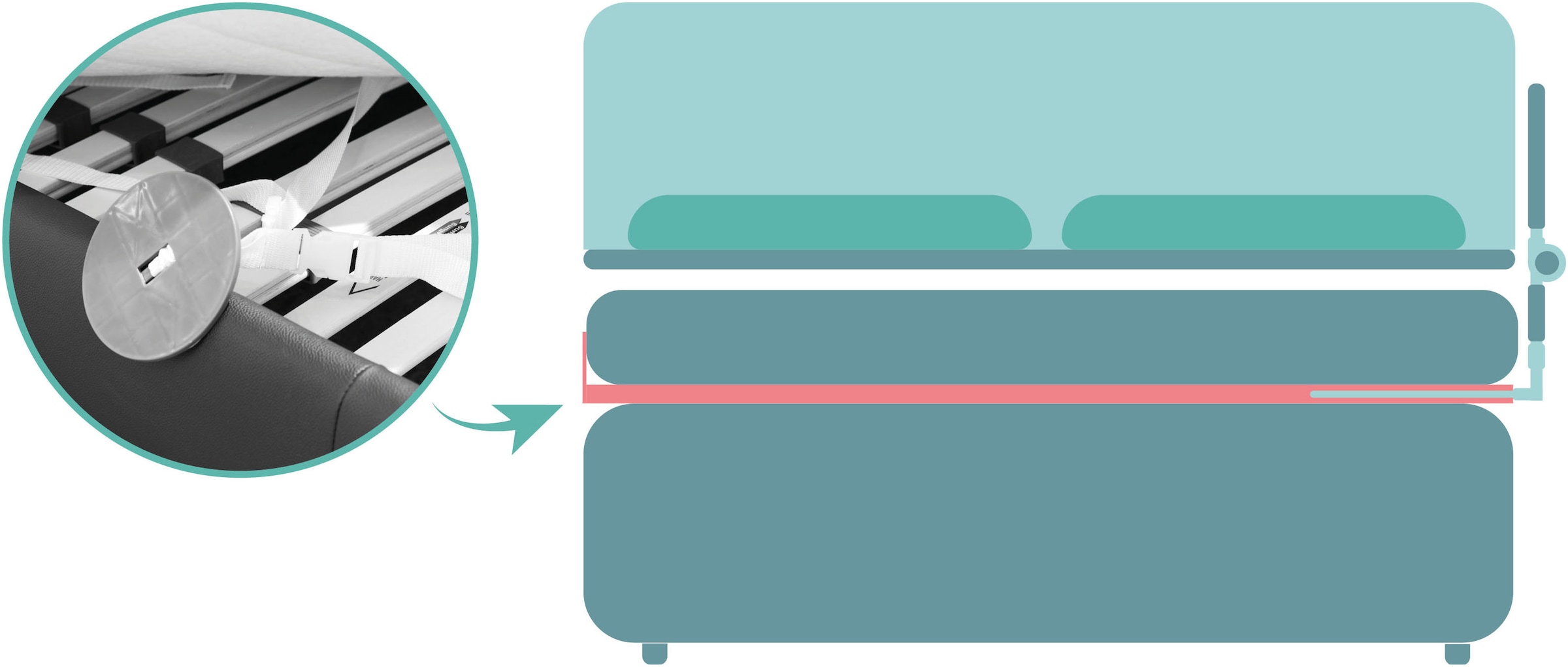 Fillikid Bettschutzgitter »Hugo 135/50 cm« mit Klappfunktion