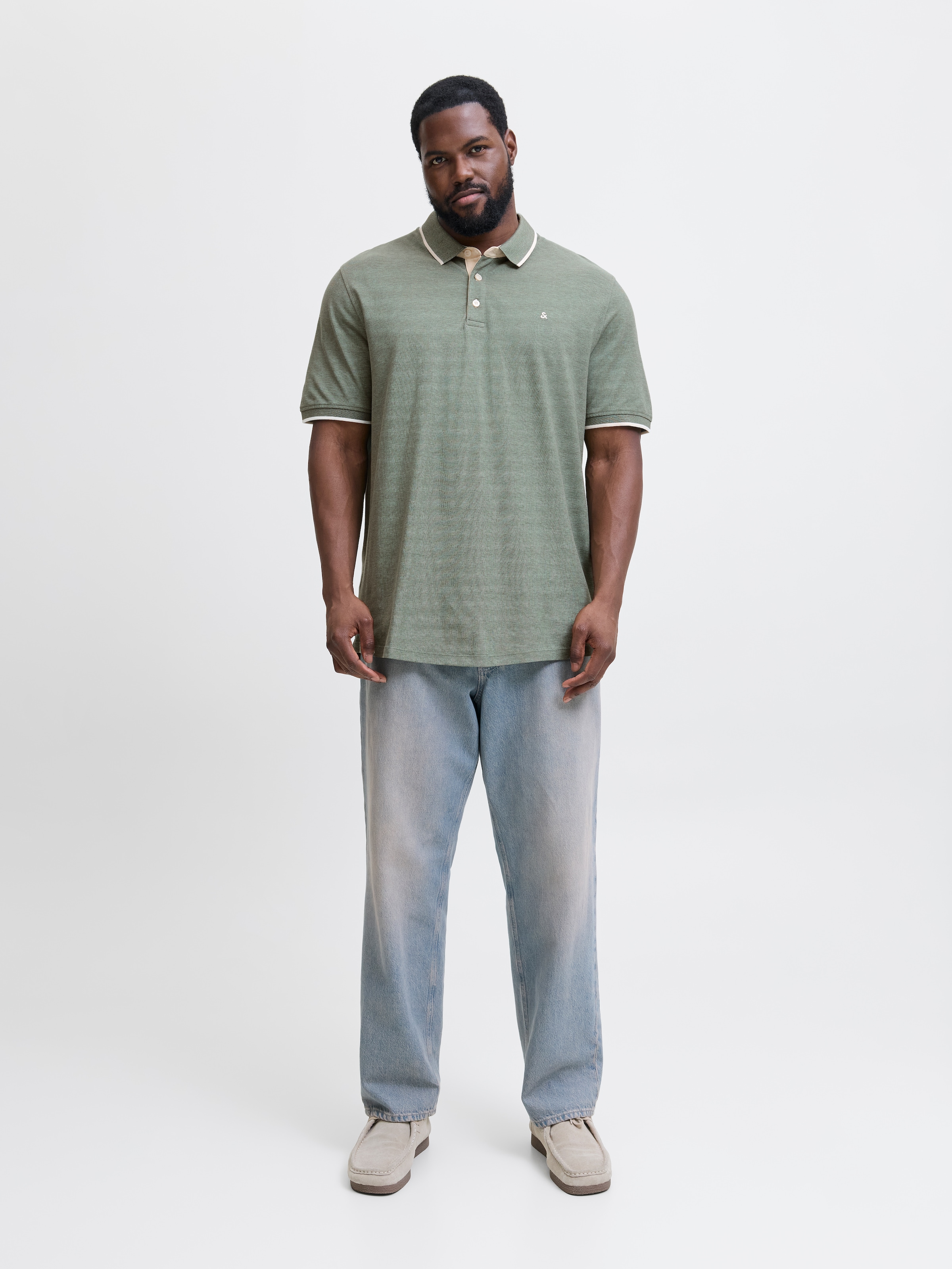 Jack & Jones PlusSize Poloshirt »JJEPAULOS POLO SS NOOS PLS«, mit Logo Stickerei