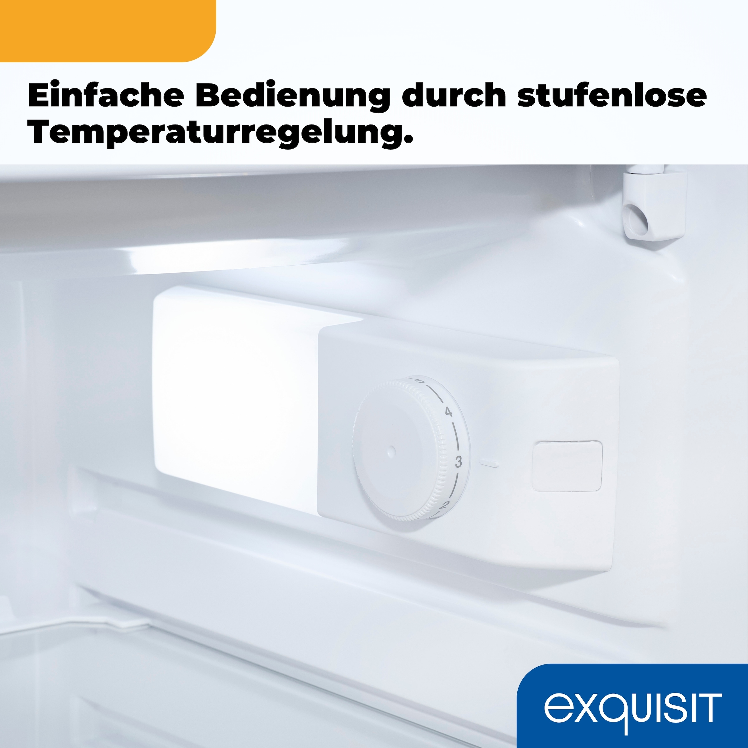 exquisit Kühlschrank »KS16-4-HE-040E inoxlook-az« 85 cm hoch 56 cm breit Kompakt & flexibel – ideal für Küche, Büro & Ferienwohnung