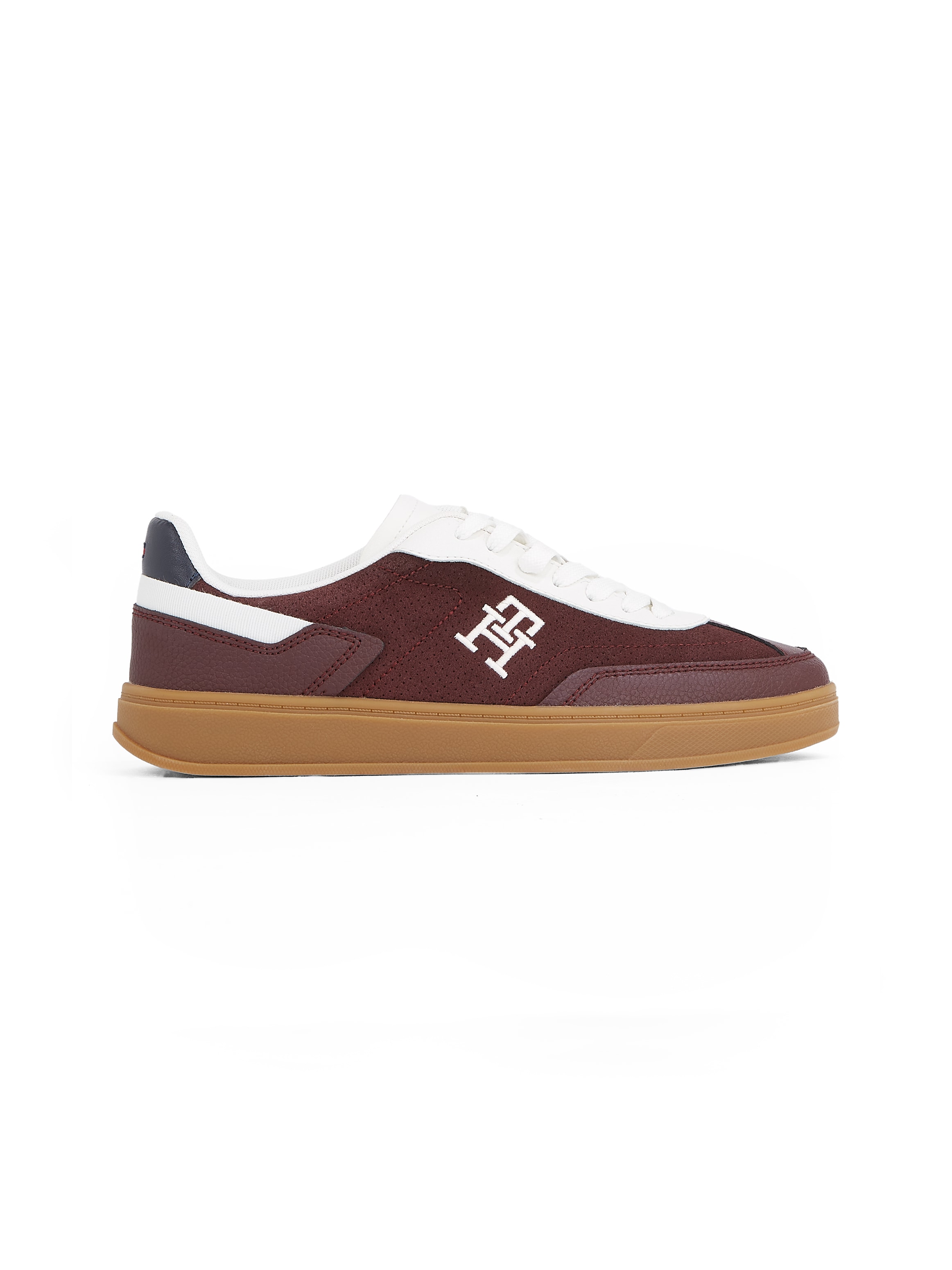 Tommy Hilfiger Plateausneaker »TH HERITAGE SNEAKER PERF«, Freizeitschuh, Halbschuh, Schnürschuh mit TH-Logostickerei