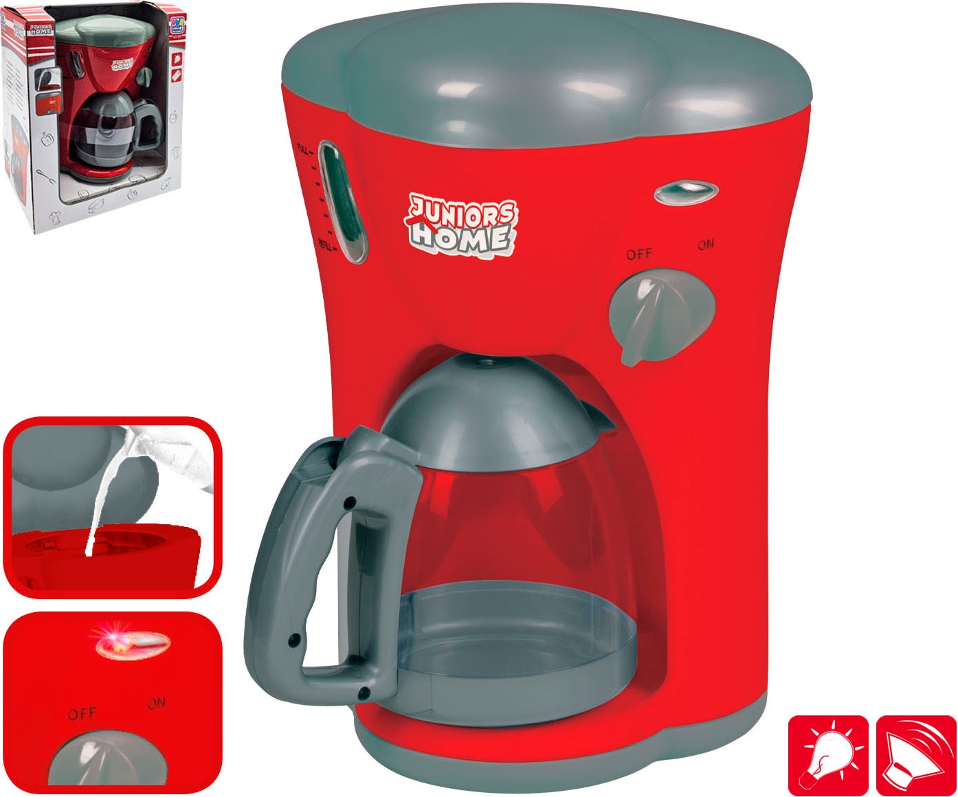 Happy People Kinder-Haushaltsset »Toaster und Kaffeemaschine«, mit Licht- und Soundeffekt