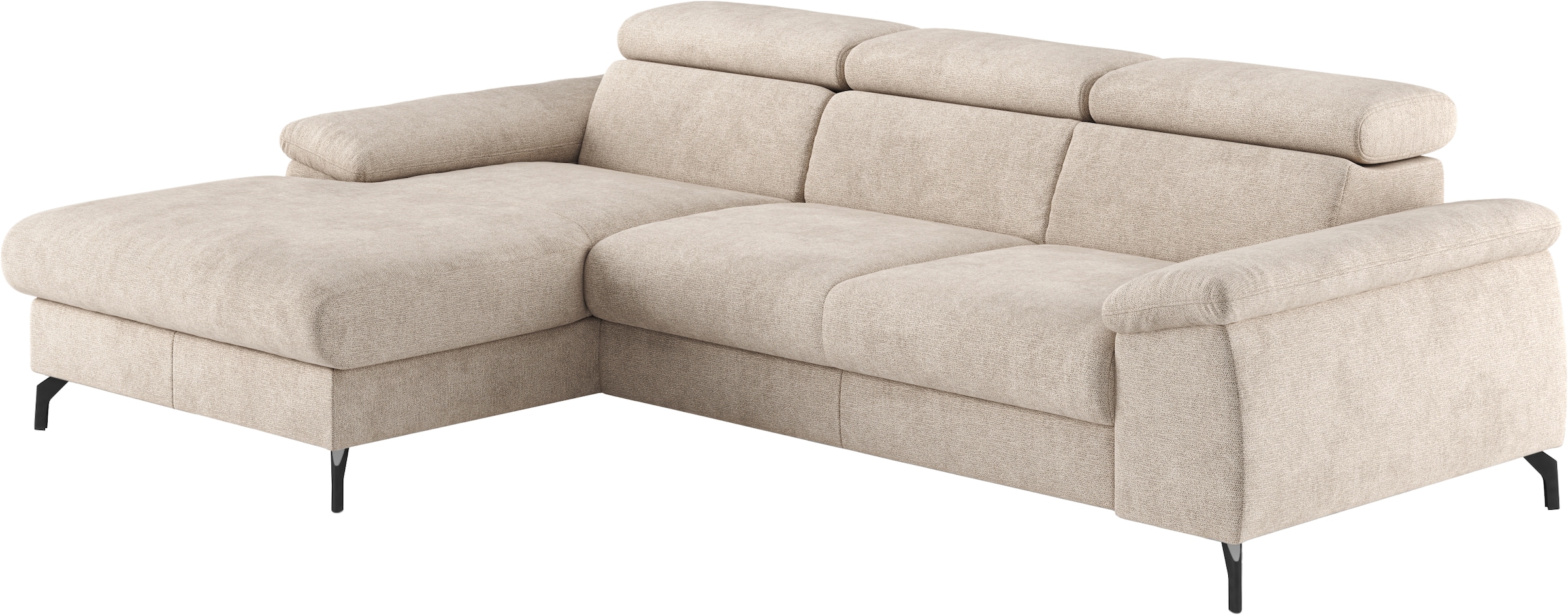 COTTA Ecksofa »Kitty L-Form, B: 242 cm«, mit Kopfteilverstellung, optional Bettfunktion & Bettkasten