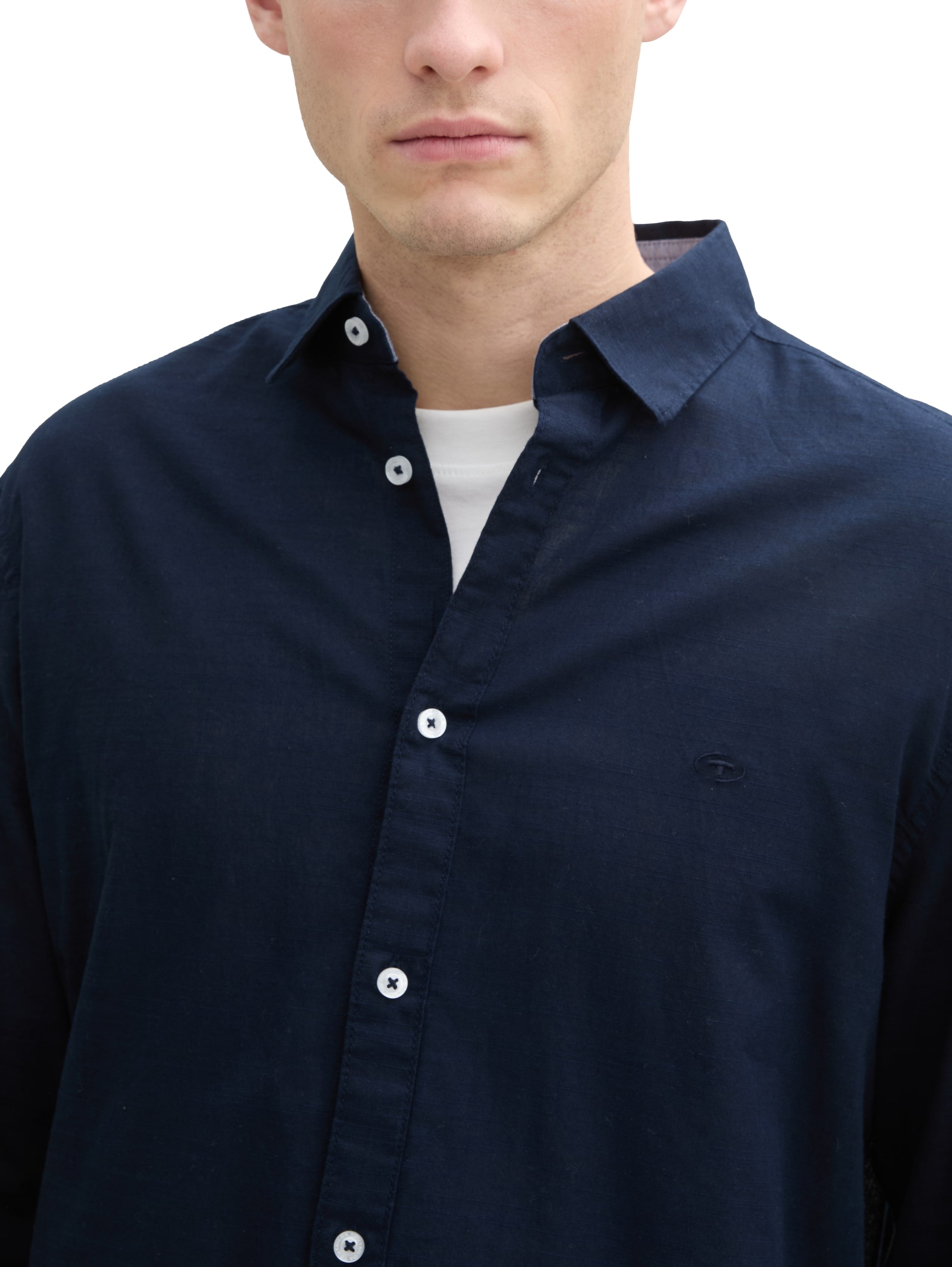 TOM TAILOR Langarmhemd, mit Logo Stickerei
