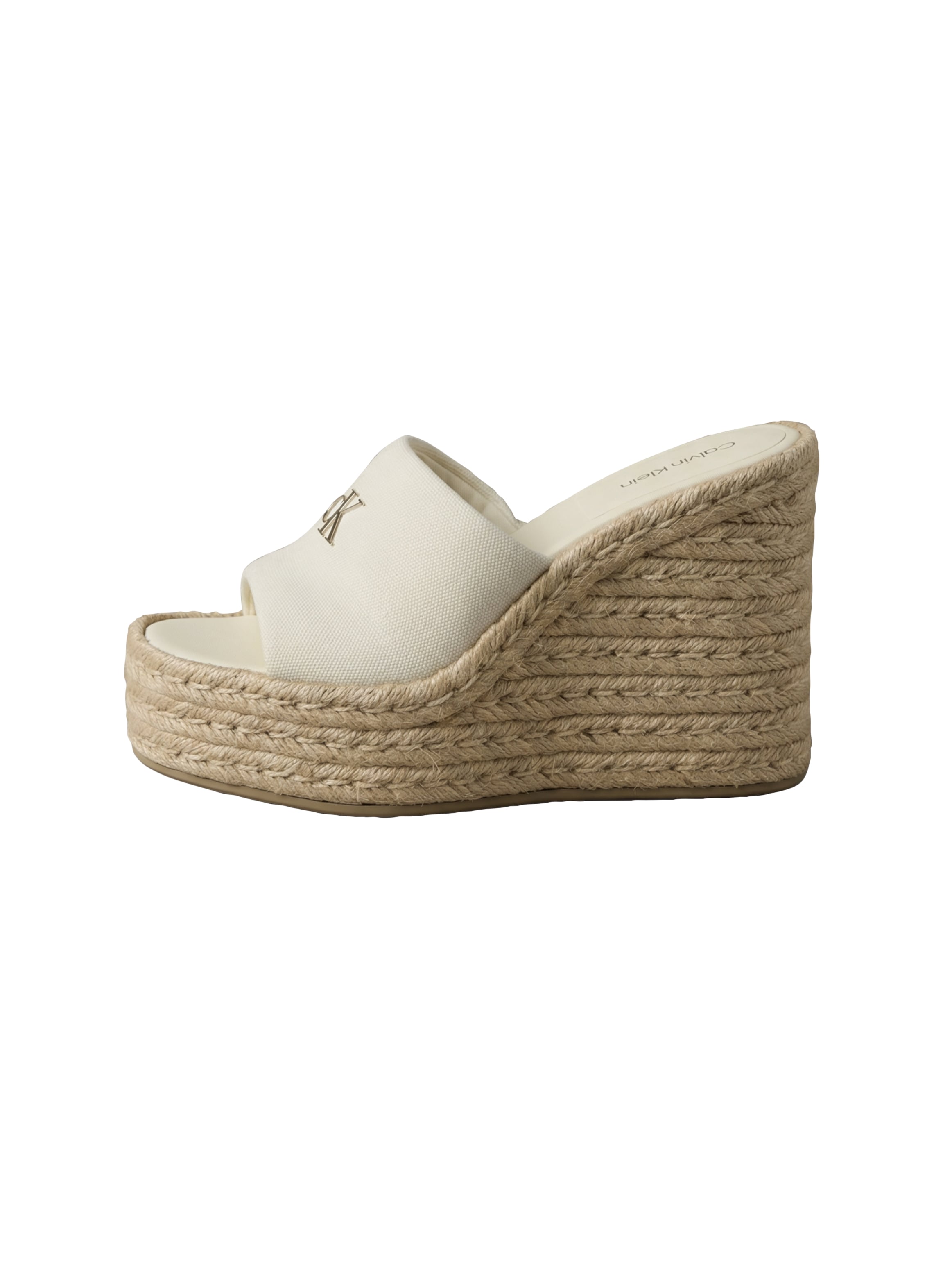 Calvin Klein Keilpantolette »WEDGE ESPAD 70 CANVAS MG«  Sommerschuh, Urlaubsschuh mit Plateau und Jutebesatz