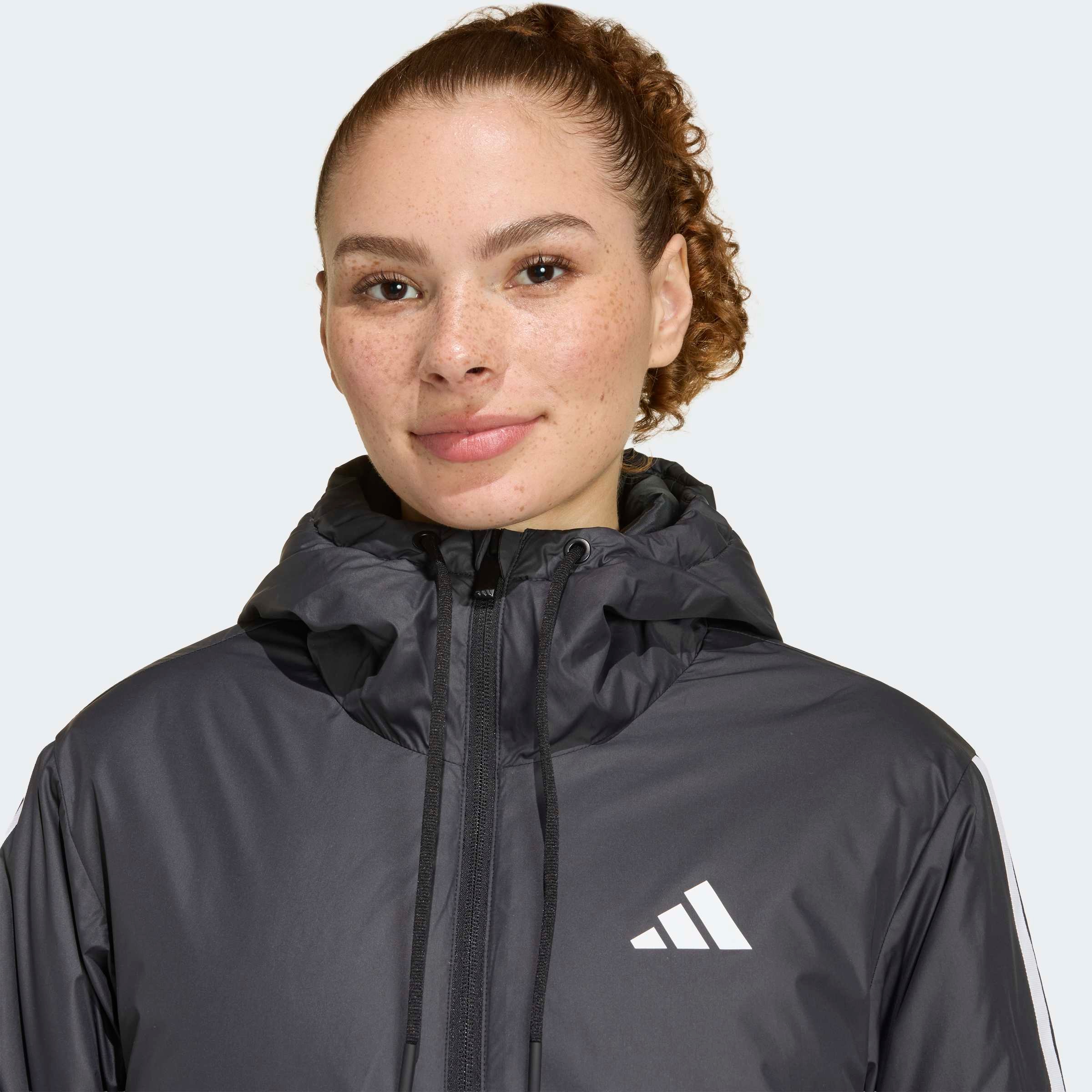 adidas Sportswear Daunenjacke »ESSENTIALS CLIMAWARM 3-STREIFEN MIT KAPUZE«