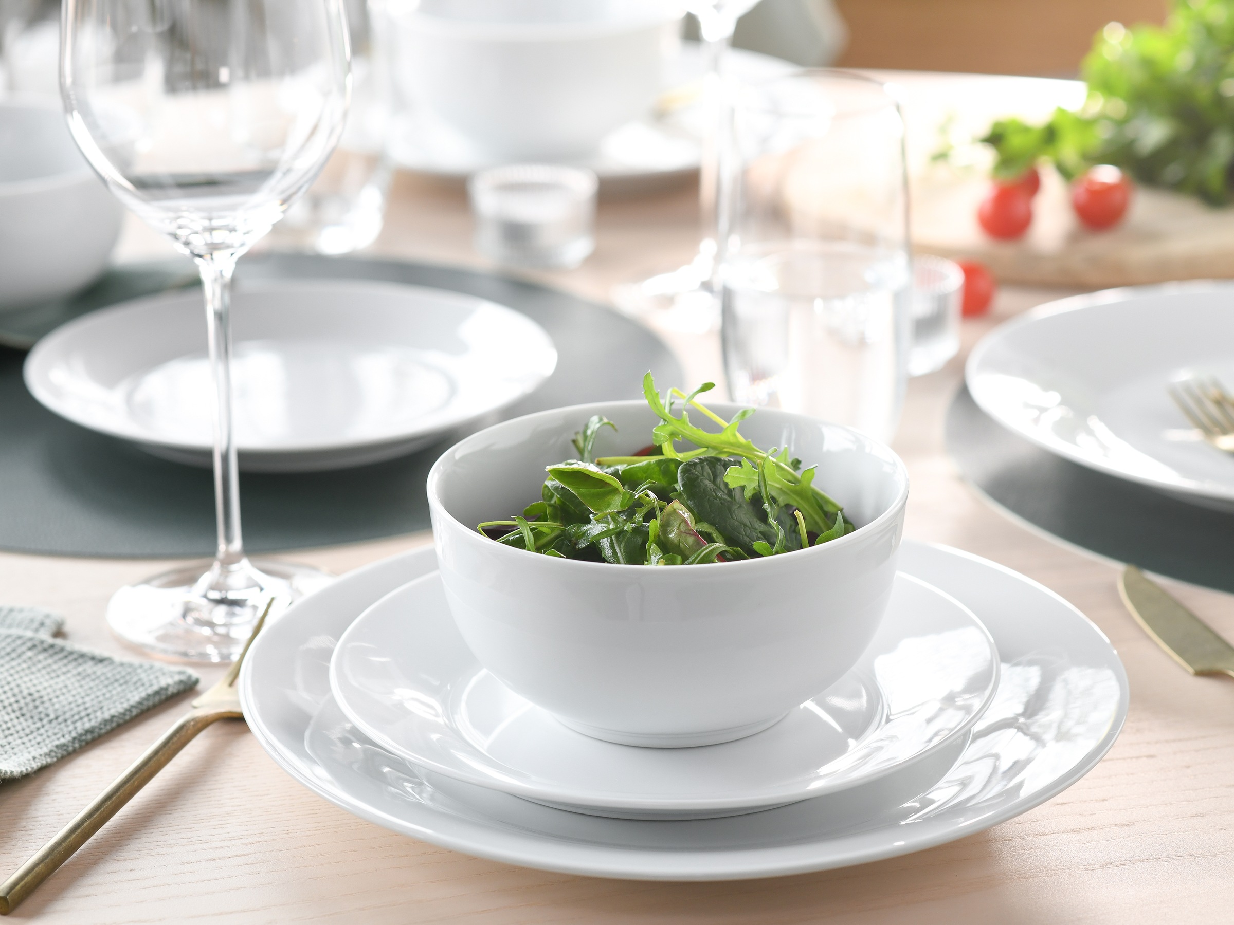 CreaTable Kombiservice »BASE Weiß, Service 16-tlg.« Klassisch, Zeitlos, Der Alleskönner