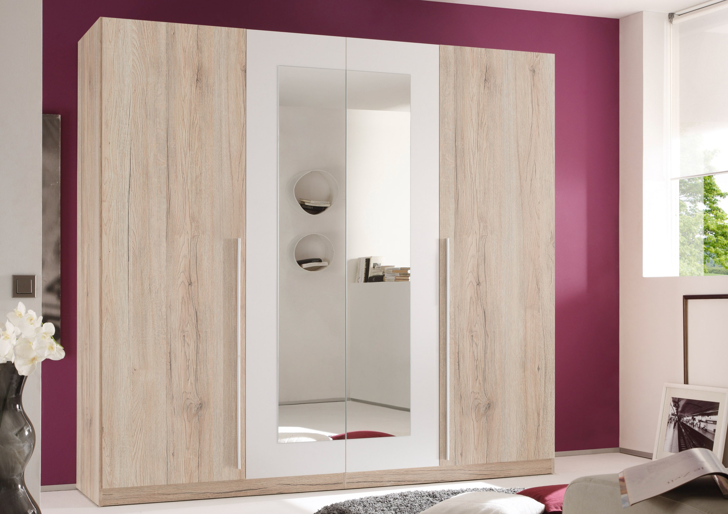 Schlafkontor Drehtürenschrank »Cano Kleiderschrank, Drehtürenschrank« Spiegeltüren