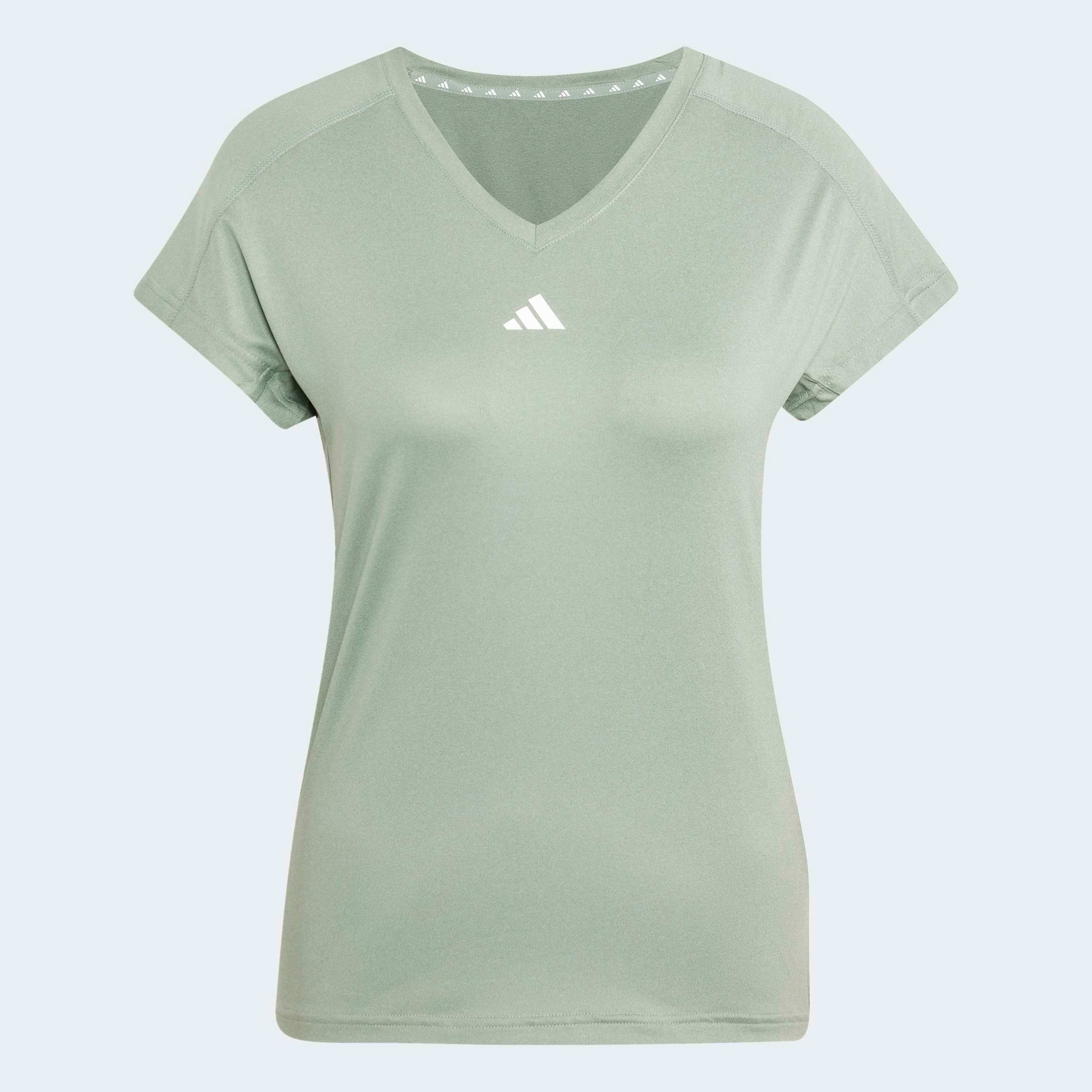 adidas Performance T-Shirt »AEROREADY TRAIN ESSENTIALS MINIMAL BRANDING V-NECK«, Trainingsshirt, feuchtigkeitsabsorbierend mit V Ausschnitt