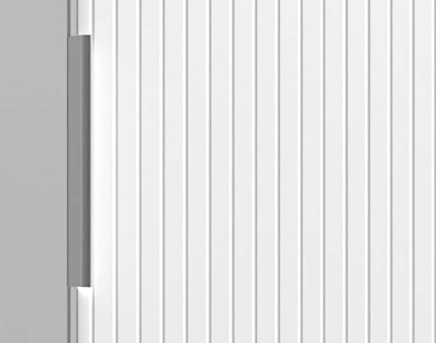 welltime Hochschrank »G-Line«, mit Rillentür, Chromgriff, Soft-Close-Funktion
