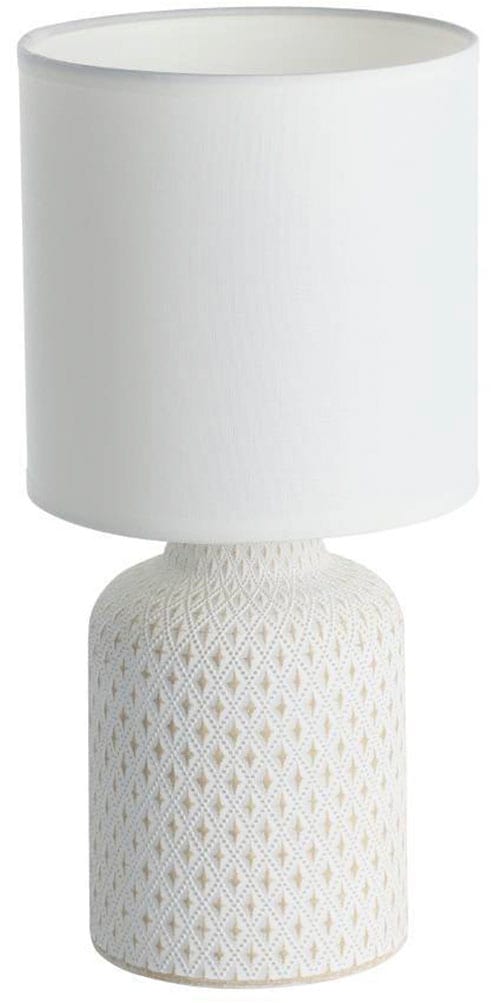 EGLO Tischleuchte »BELLARIVA«, 1 flammig, Leuchtmittel E14 | ohne Leuchtmittel, H 32 cm, Tischlampe, weiß, Nachttischleuchte, Lampe, Boho, Skandi