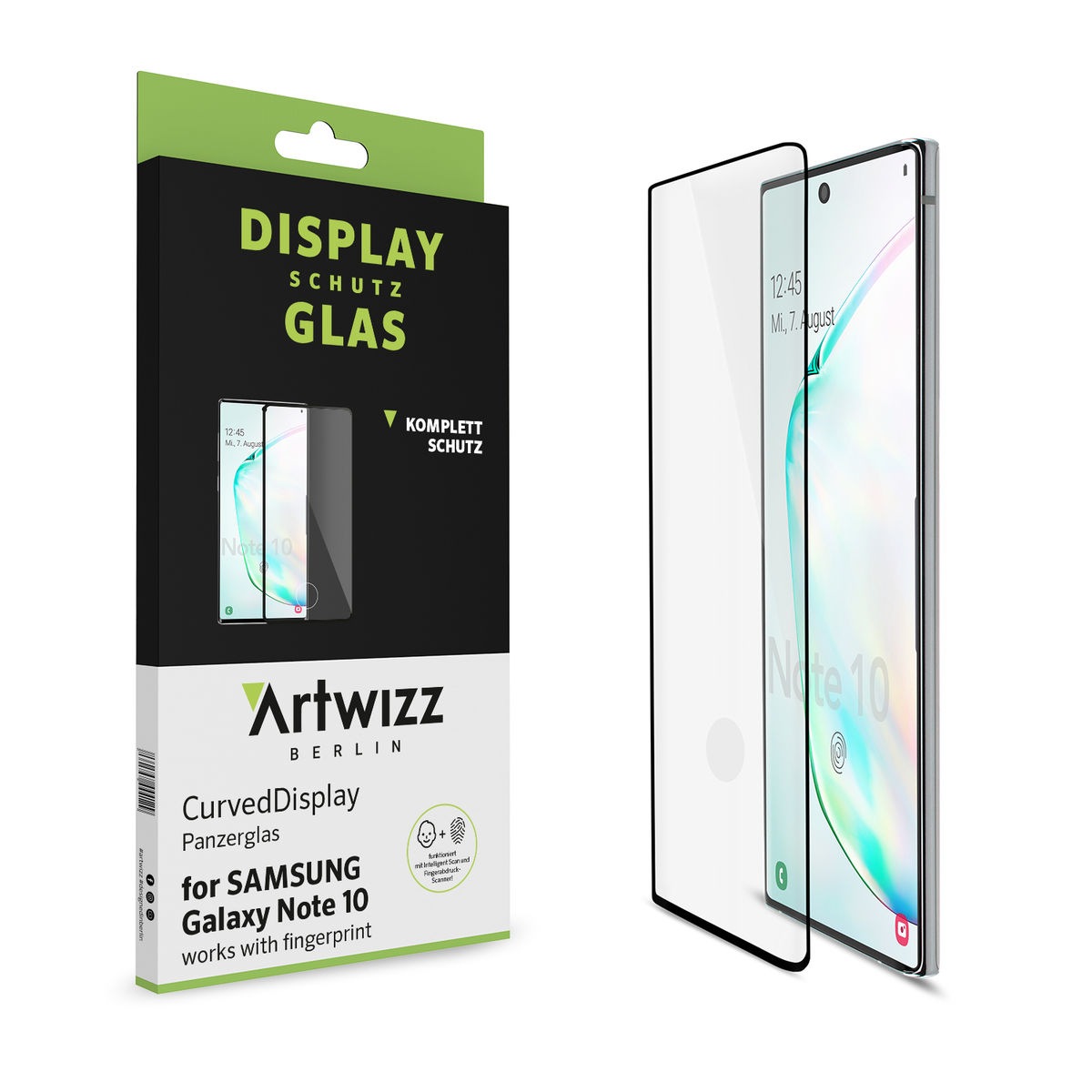 Artwizz Schutzglas für Galaxy Note 10 (mit Fingerprint Function)