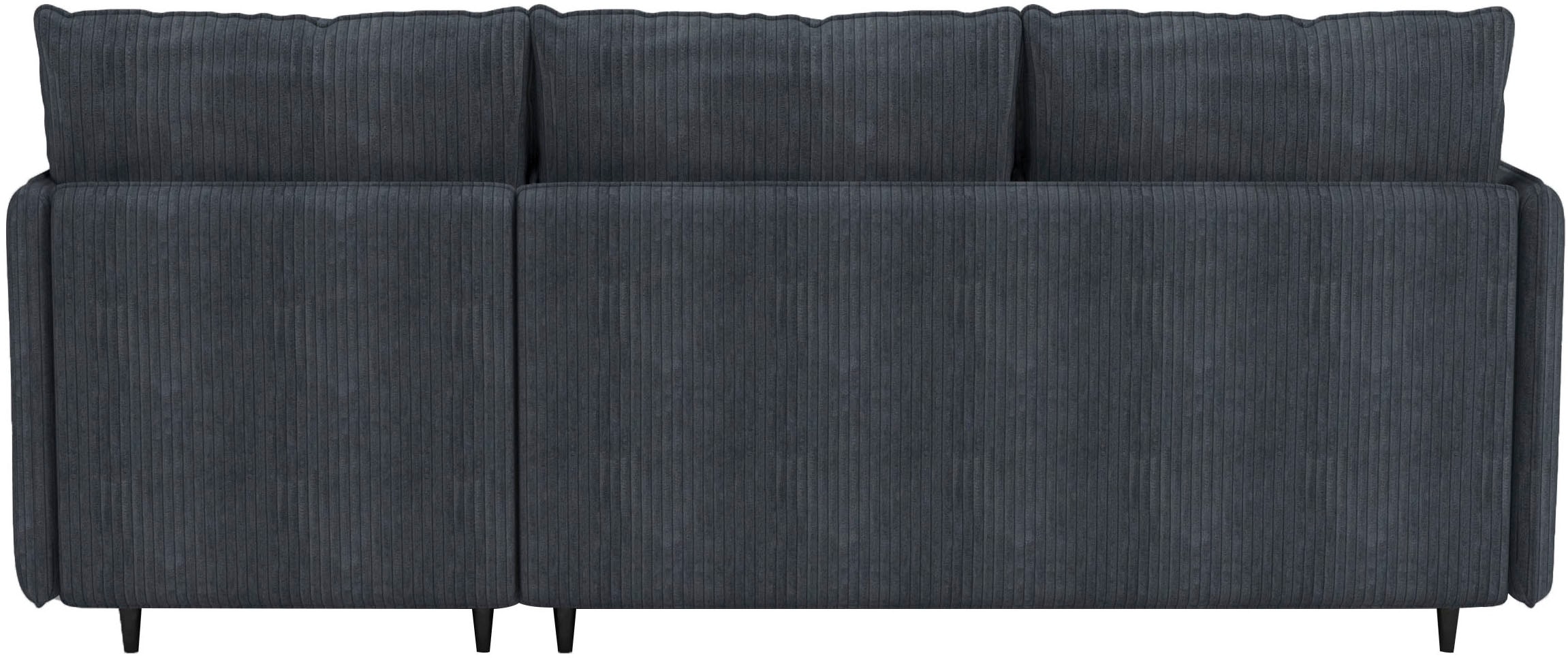 Dorel Home Ecksofa »LINDHUS, L-Form, 4 verschiedene Stellvarianten, Lounge-Sofa,«, Wohnlandschaft, mit Recamiere, großer Bettkasten, Cord, Chenille