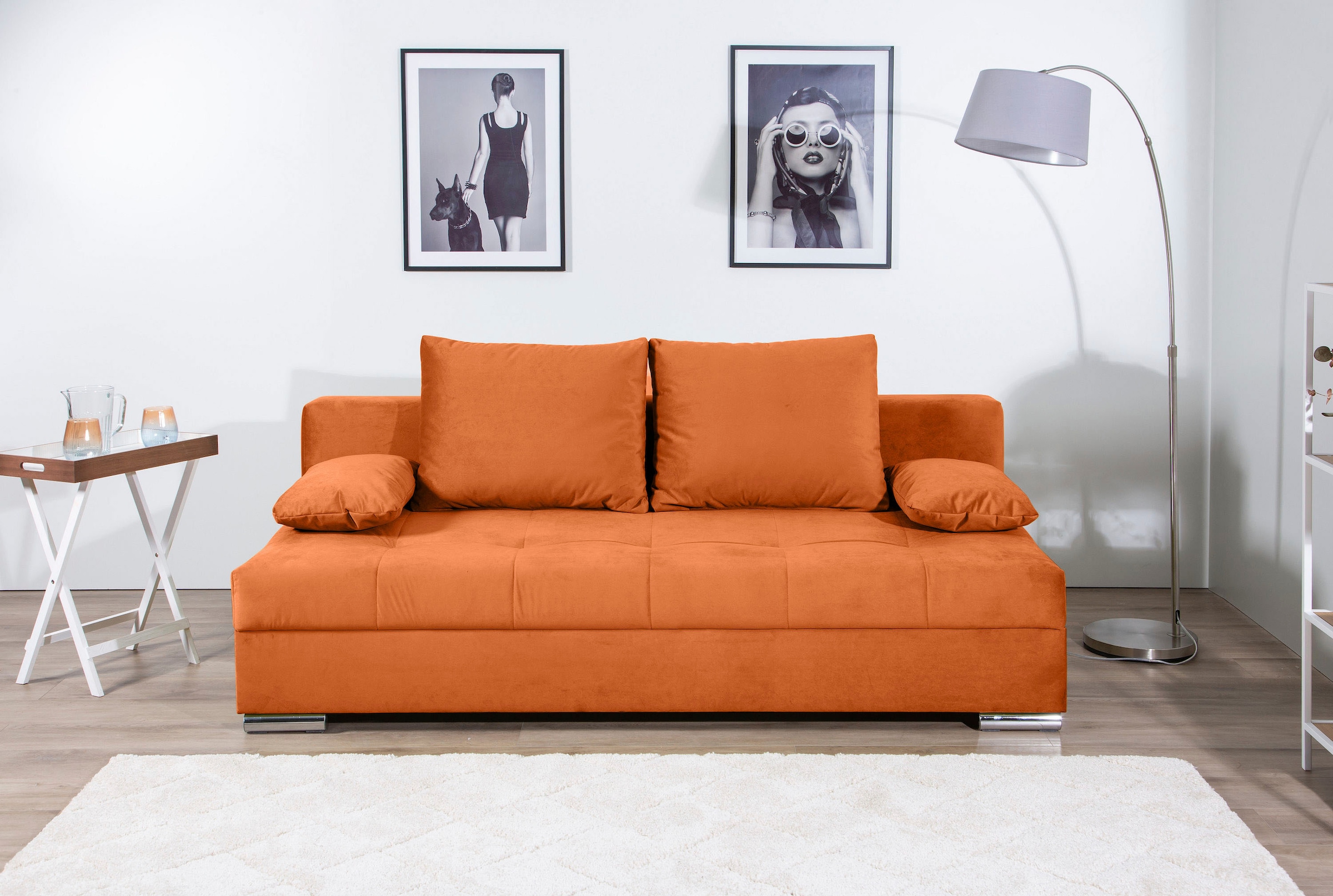 COLLECTION AB Schlafsofa »Tania mit Bettfunktion und Bettkasten«, komfortabler Sitzkomfort:...