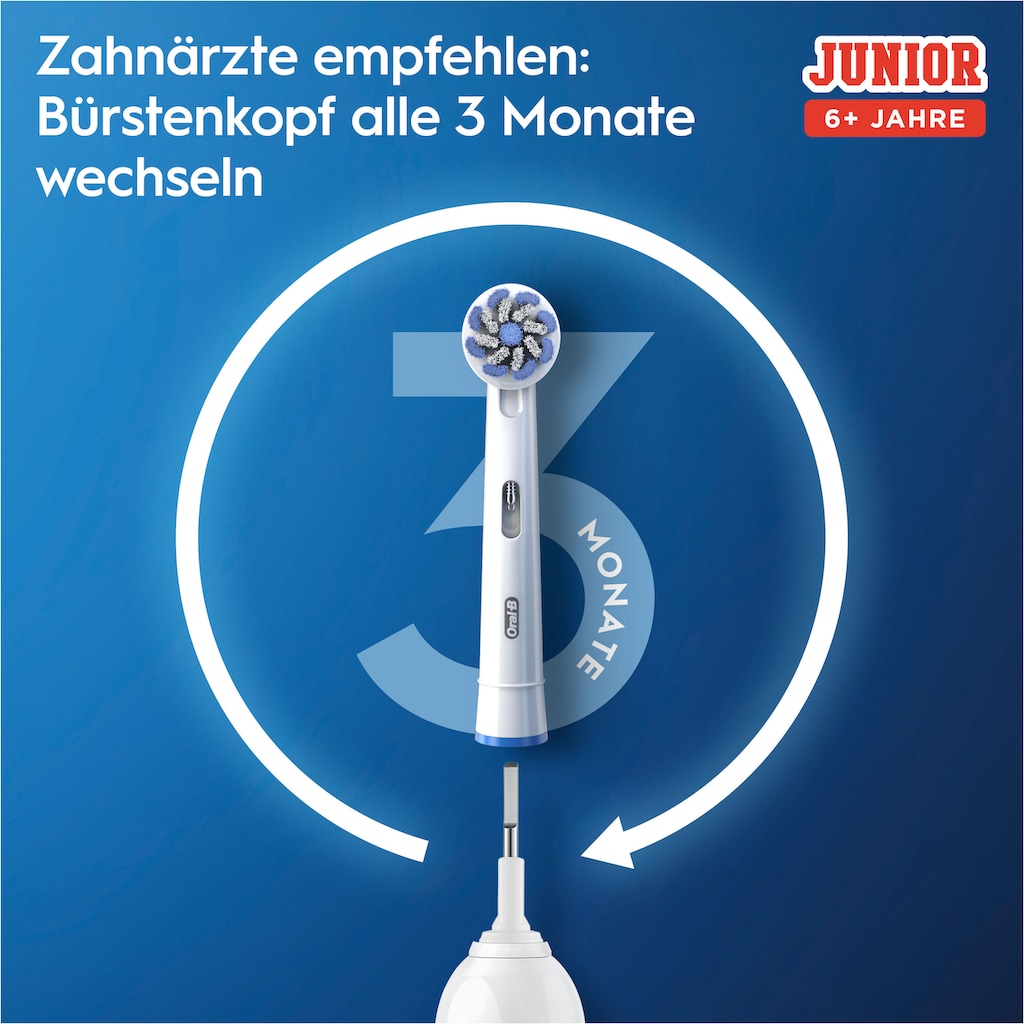 Oral B Elektrische Zahnbürste »Junior Star Wars«, 2 St. Aufsteckbürsten, für Kinder ab 6 Jahren, 2 Putzmodi