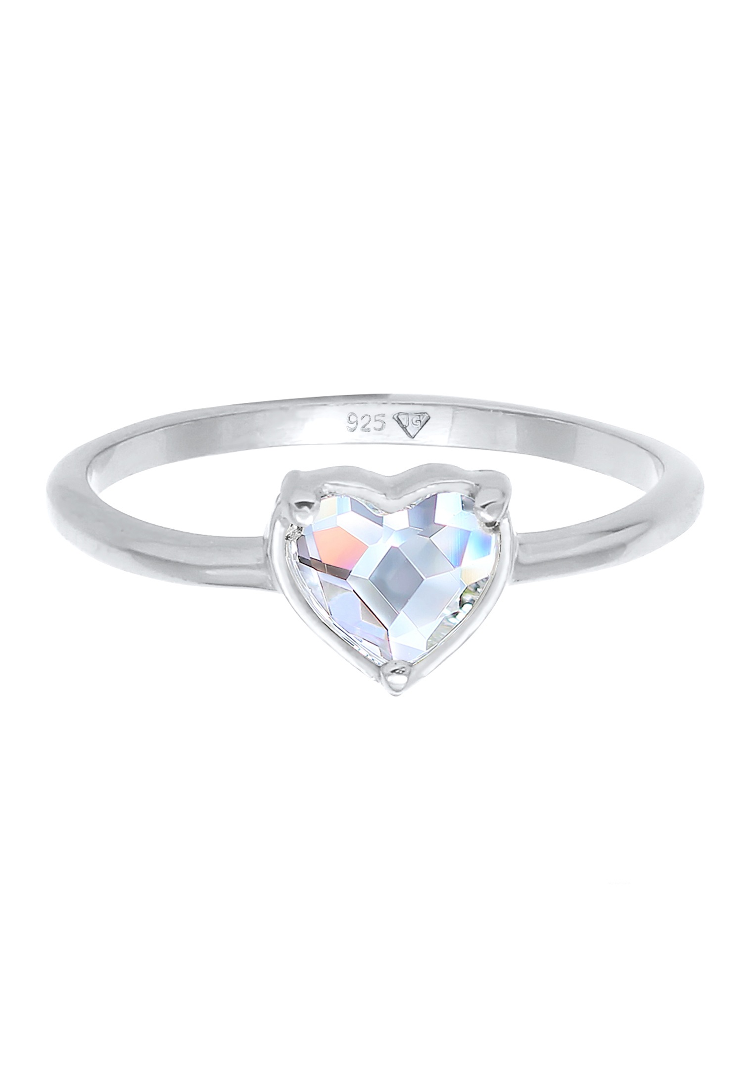 Elli Silberring »Ring Herz Love Kristalle 925 Silber«