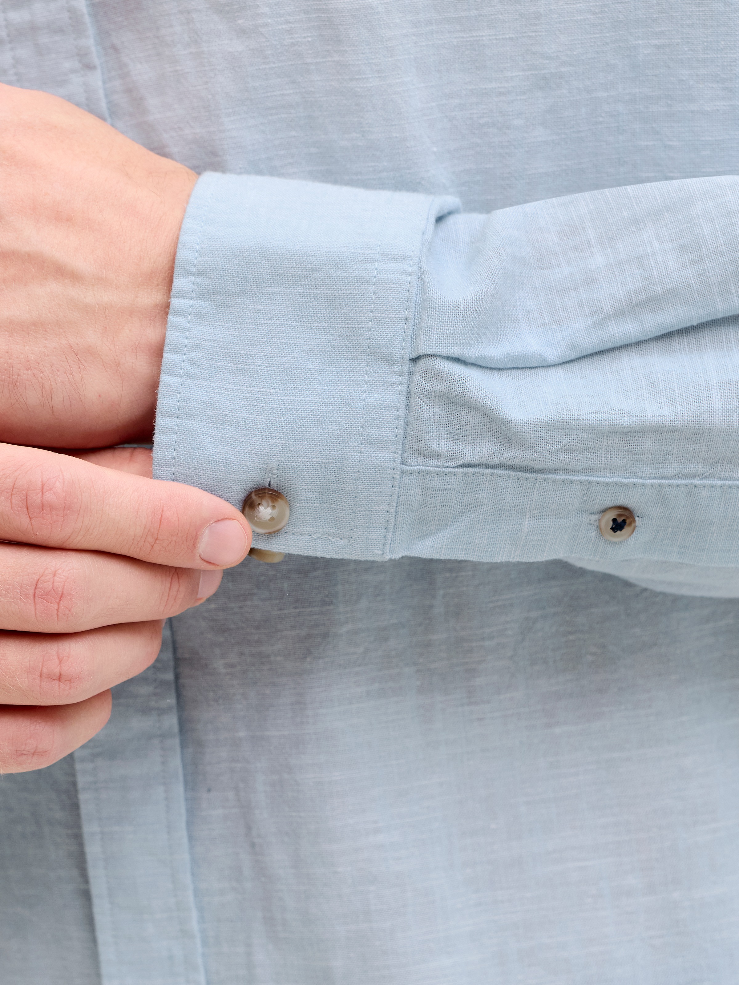 Jack & Jones Langarmhemd »JJESUMMER LINEN BLEND SHIRT L/S SN« Baumwollmischung, regular fit