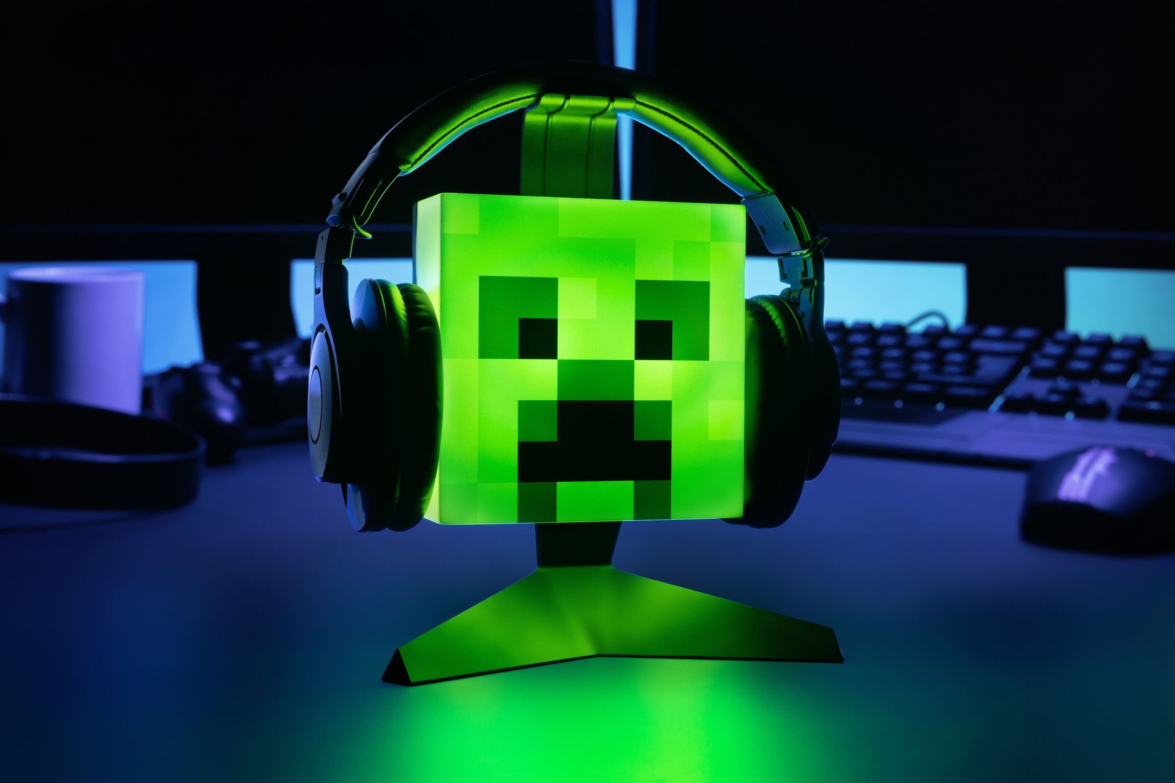 Paladone Headset-Halterung »Minecraft Creeper Headset Ständer inkl. Beleuchtung«, Beleuchtung