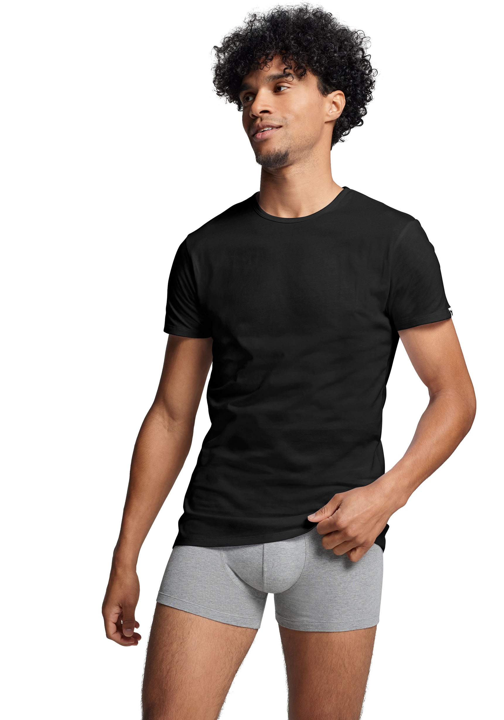 PUMA T-Shirt, (2er-Pack), mit Markenlabel