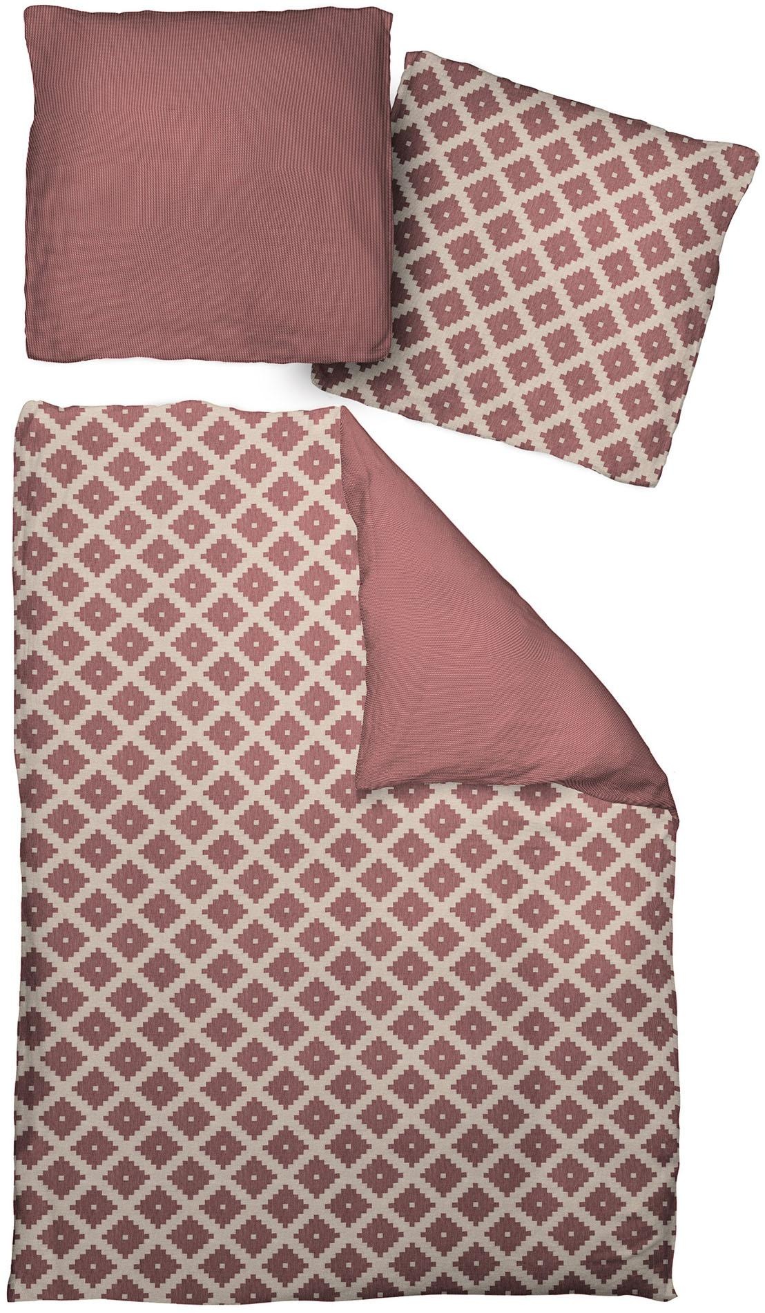 Adam Bettwäsche »Maroccan Shiraz light« 2 Stk. tlg. aus 100 % Bio-Baumwolle in rot, Größe B/L: 80 cm x 80 cm