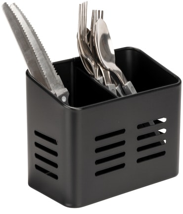 WENKO Besteckkorb »Modell Baco«, (Set, 2 tlg.), Utensilienhalter für den Esstisch mit Serviettenhalter, Metall