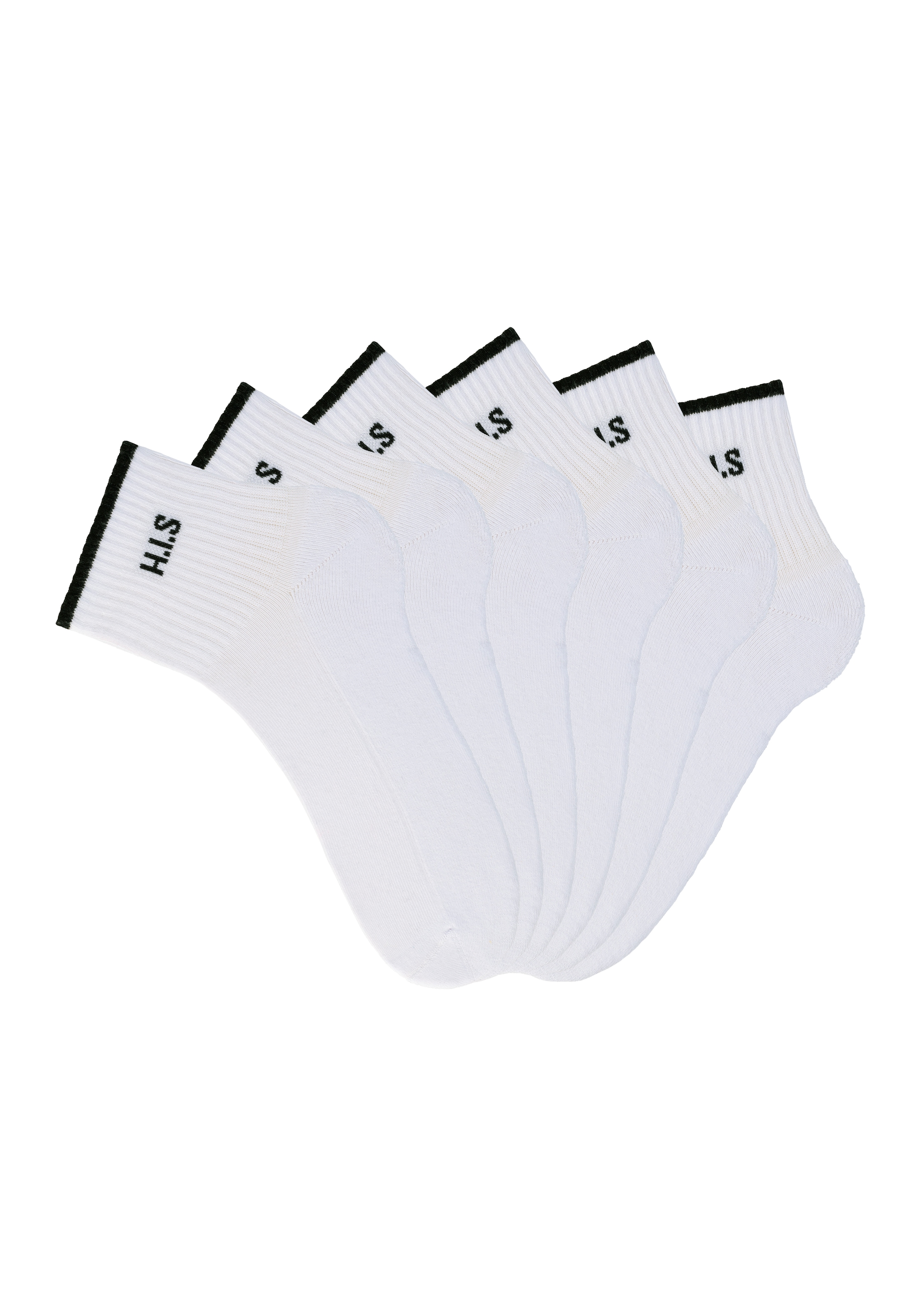 H.I.S Sportsocken, (Packung, 6 Paar), Kurzsocken mit Frottee & verstärkten Belastungszonen