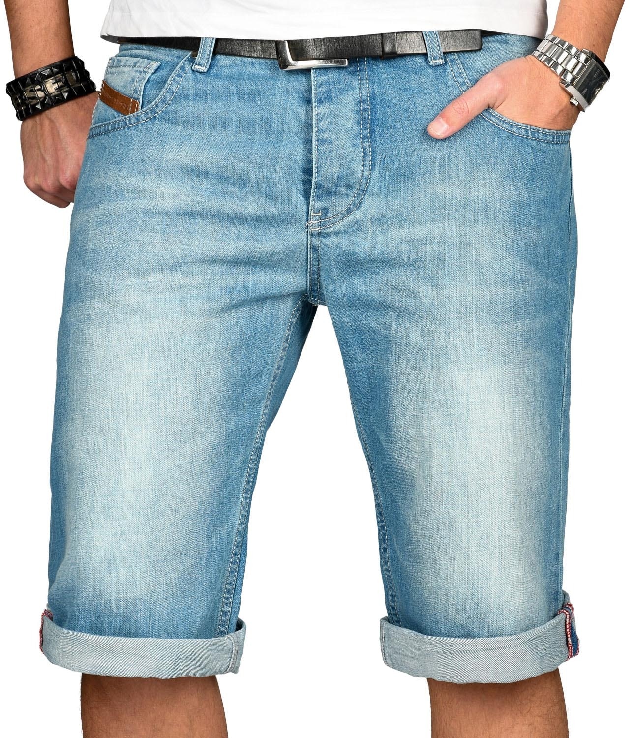 Alessandro Salvarini Jeansshorts »A. Salvarini Herren Shorts kurze Hose«